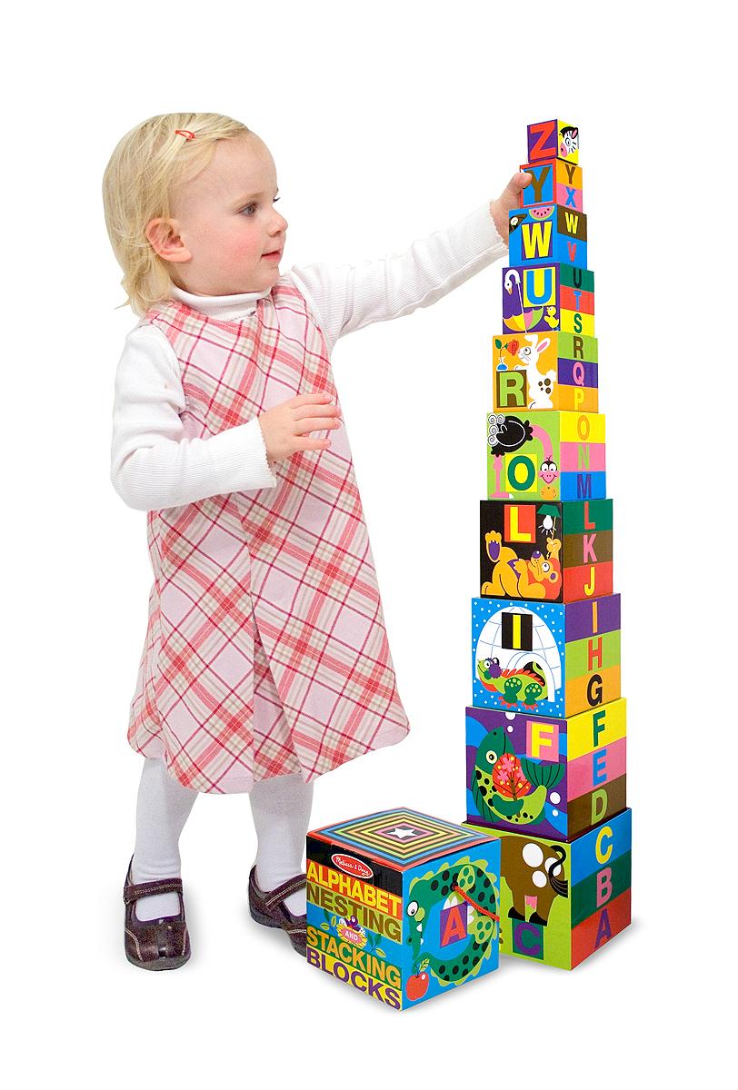Melissa & Doug Deluxe 10Piece Alphabet Nesting and Stacking Blocks