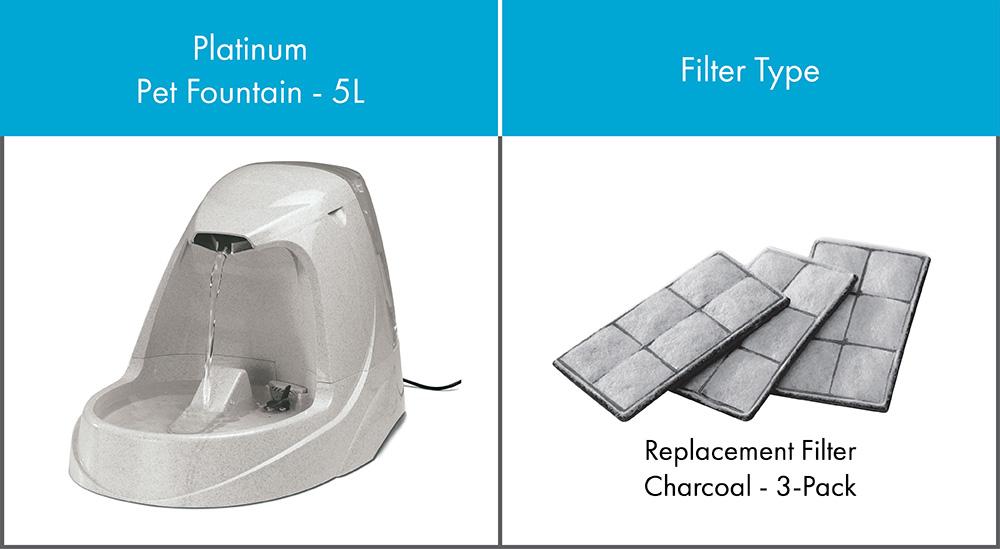 PetSafe Drinkwell Platinum Dog and Cat Water Fountain, 4.9 Litres