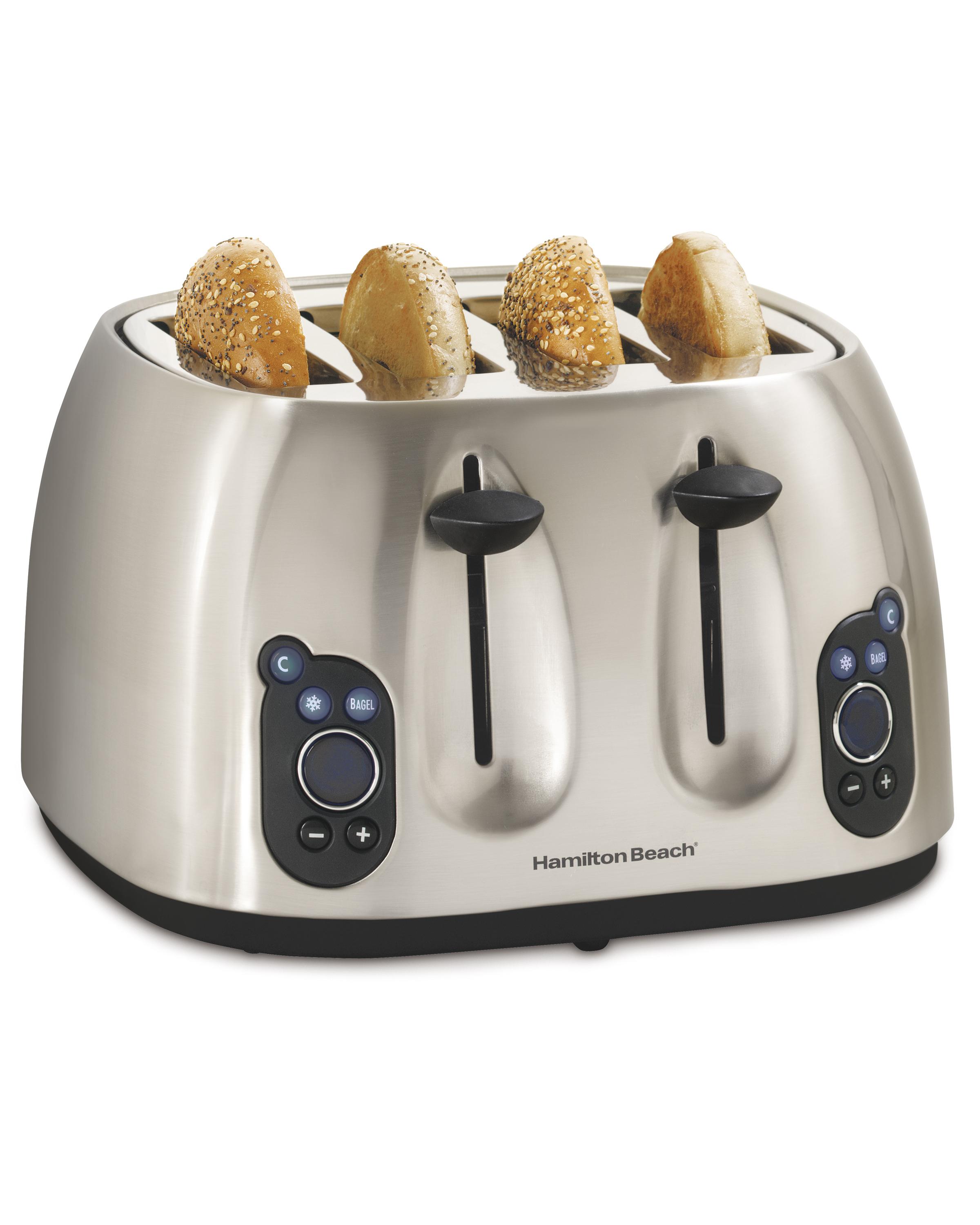 Hamilton Beach Brushed Chrome LCD 4 Slice Toaster Amazon.ca Home