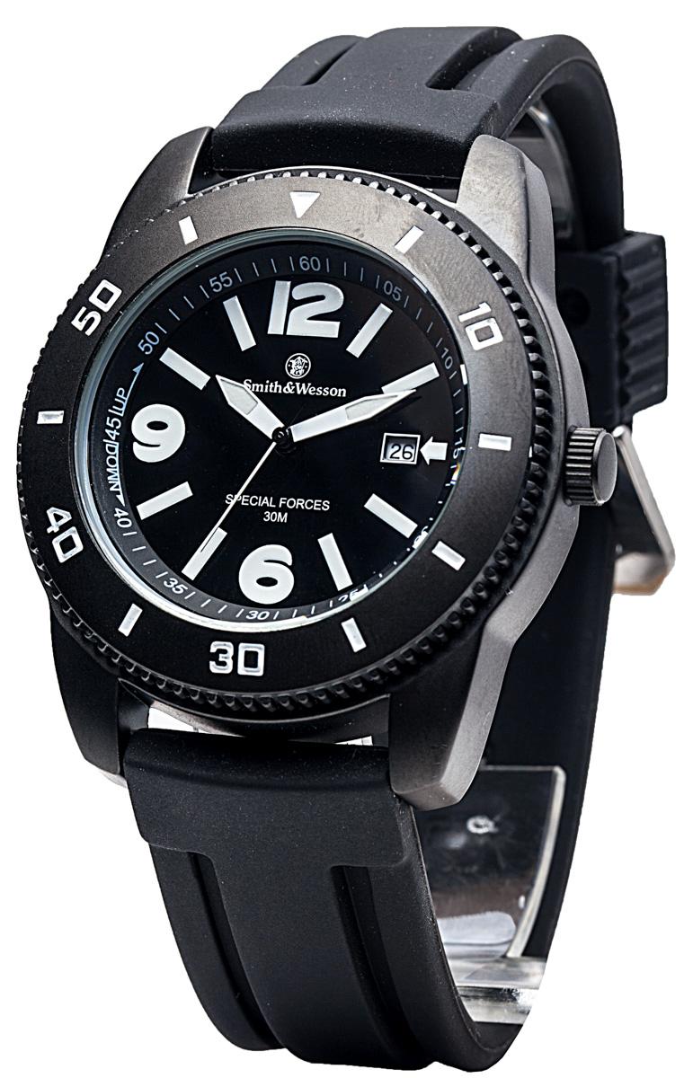 Smith & Wesson Men's SWW-5983 Paratrooper Black Rubber Strap Watch: Amazon.ca: Watches