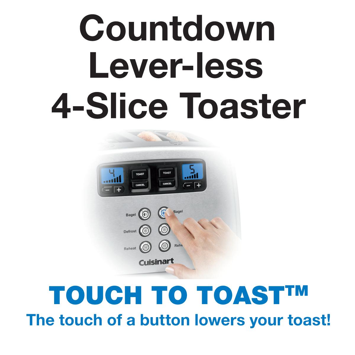 Cuisinart CPT440C 4Slice Touch To Toast Leverless Toaster Silver Amazon.ca Home & Kitchen