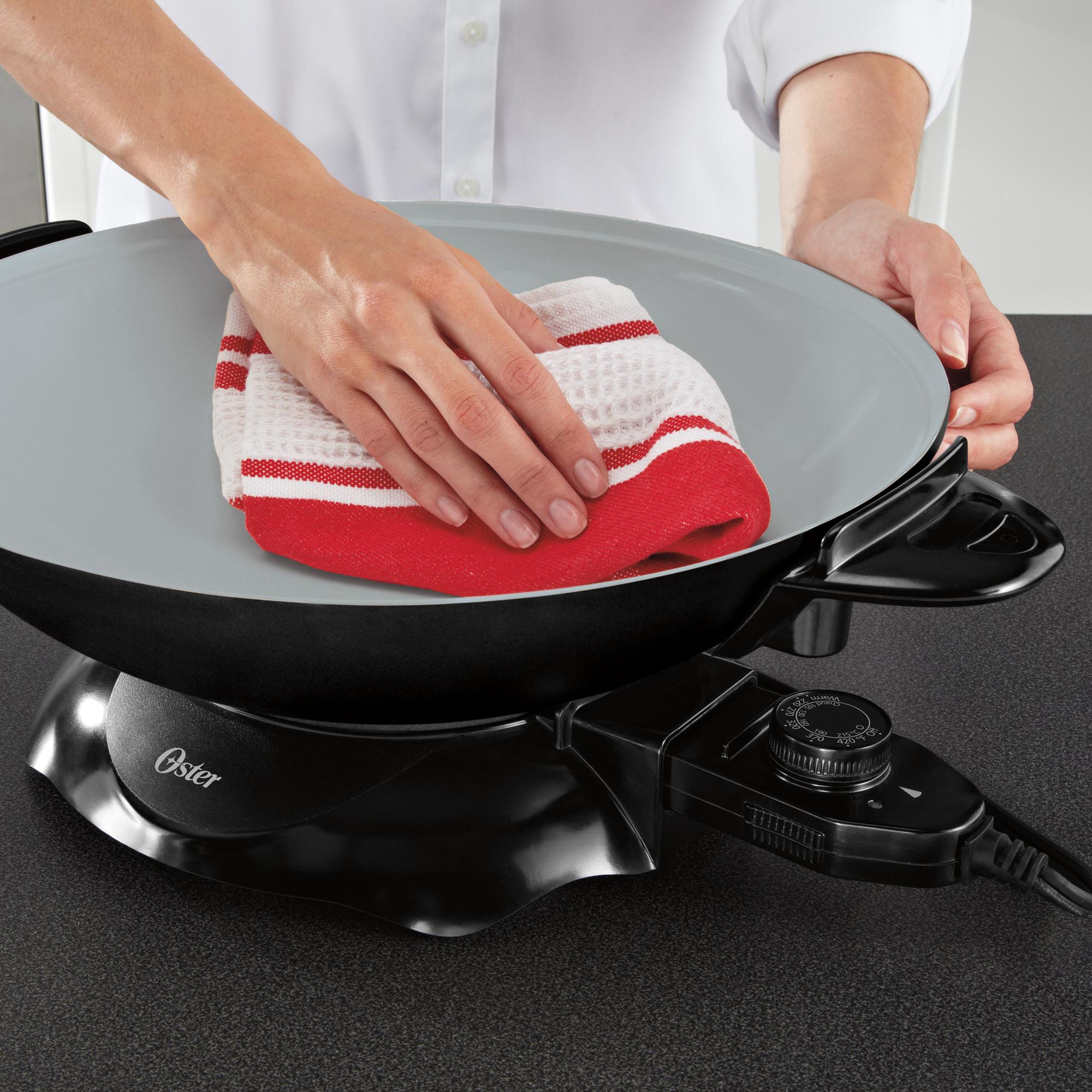 Sunbeam Oster DuraCeramic Electric Wok, Black and White Amazon.ca