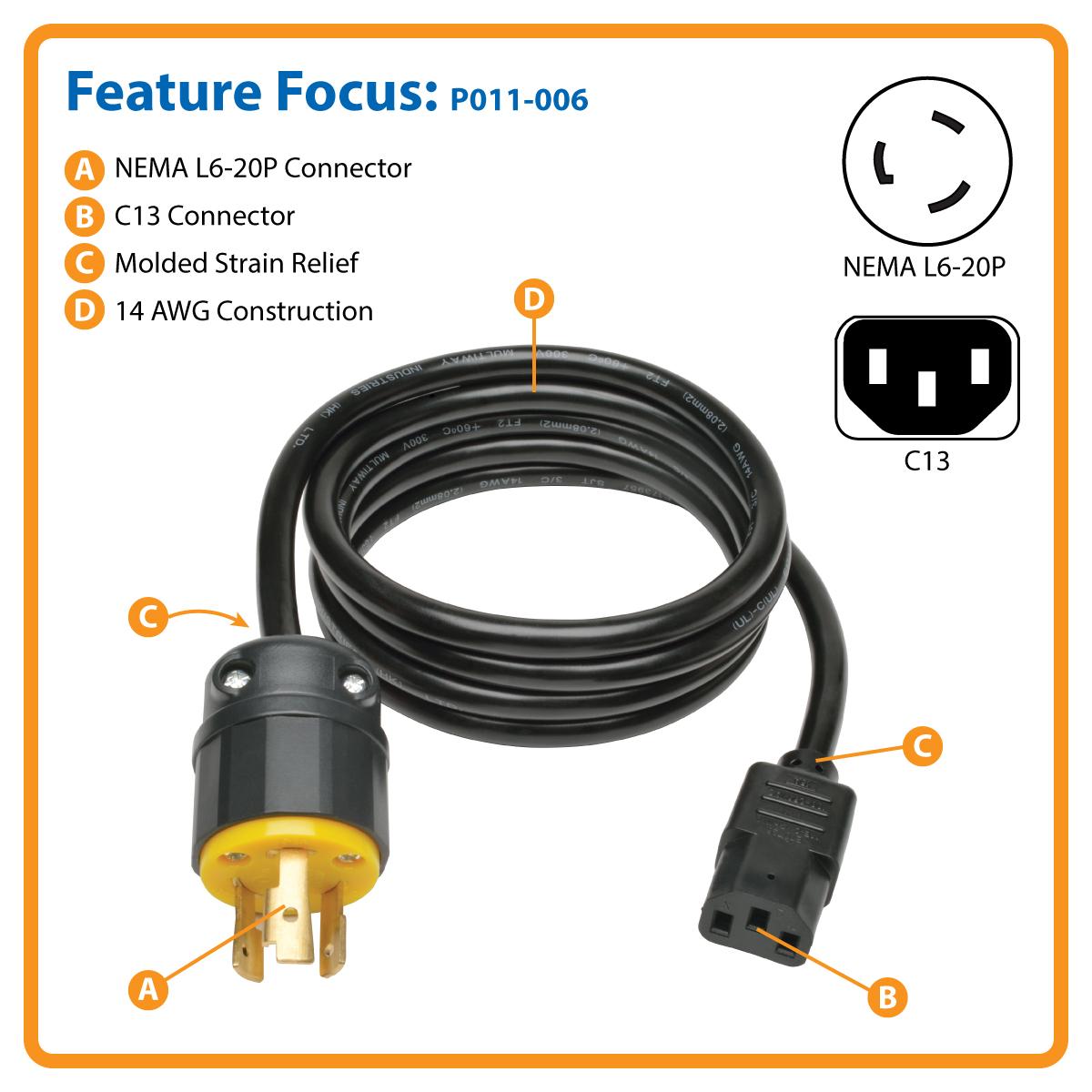 Tripp Lite P011006 Standard Power Cord Amazon.ca Computers & Tablets