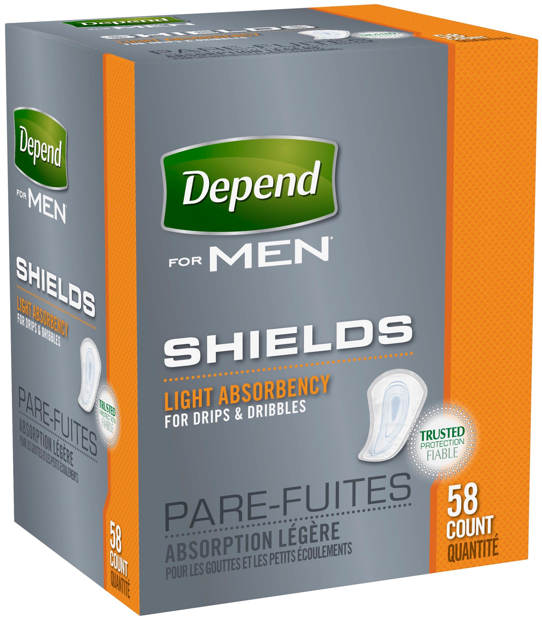 Depend Shields for Men, 58 Count Amazon.ca Health & Personal Care