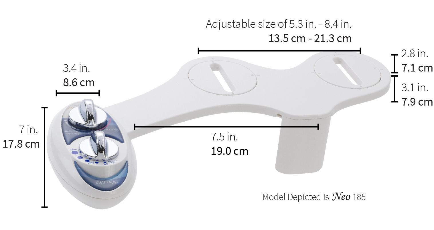 Luxe Bidet Neo 185 (Elite Series) Self Cleaning Dual Nozzle Fresh