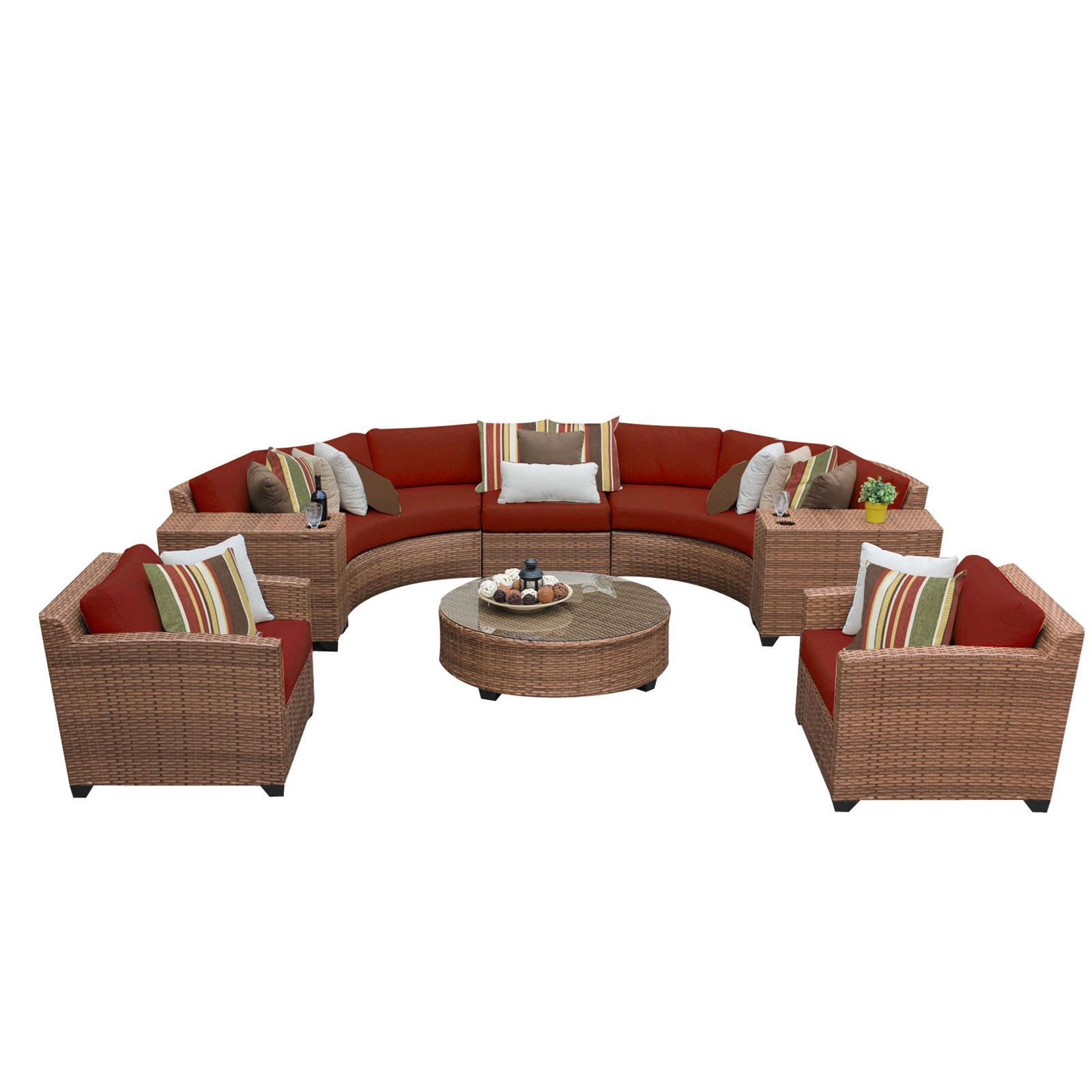 TK Classics 8 Piece Laguna Outdoor Wicker Patio Furniture ...