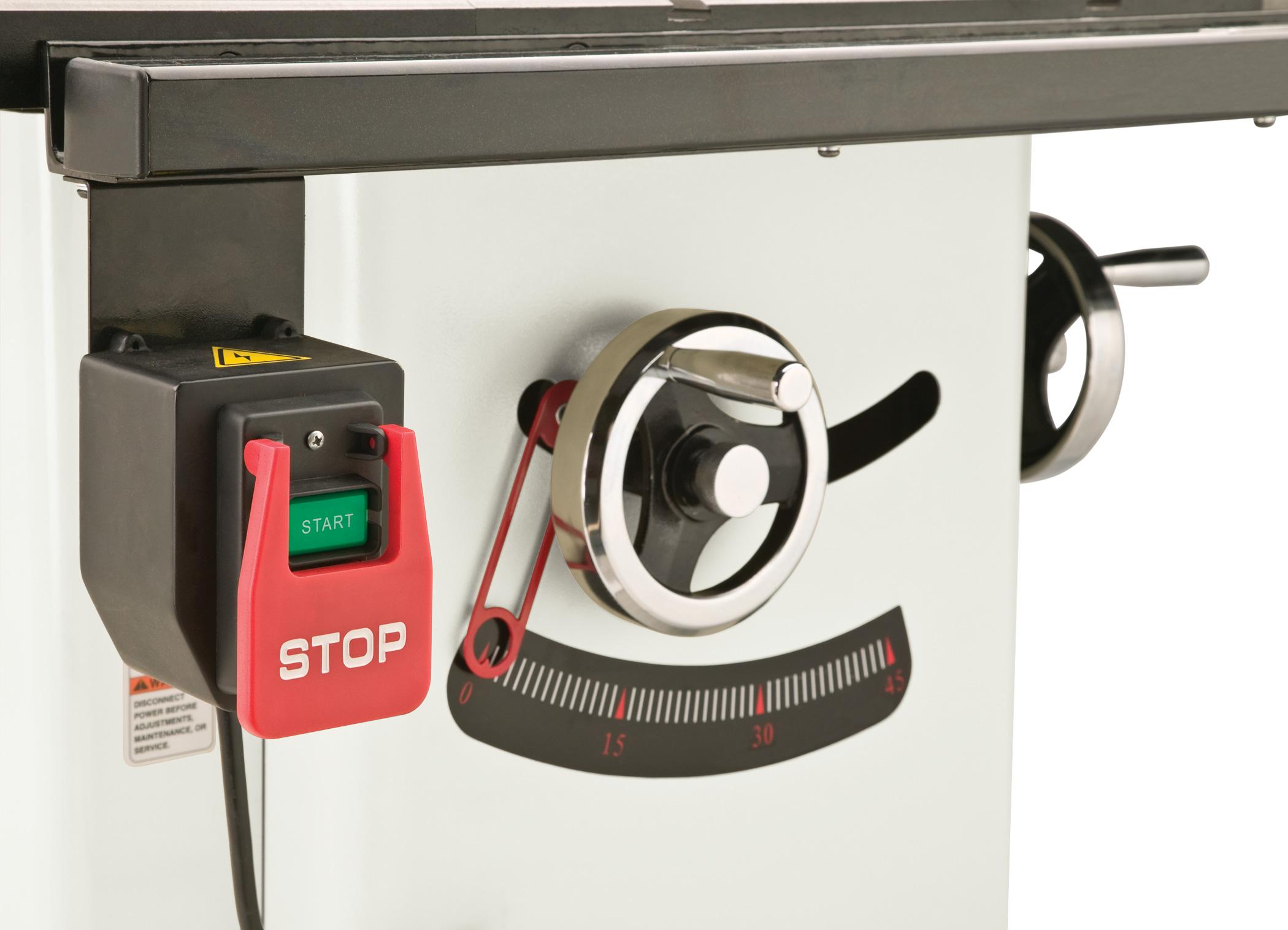Grizzly G0715P Polar Bear Series Hybrid Table Saw with Riving Knife, 10