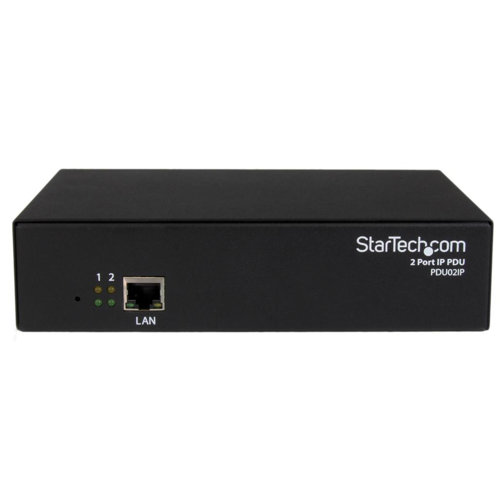 StarTech 2 Port Switched IP PDU SinglePhase Remotely Managed IP Power Switch 2 Outlet PDU