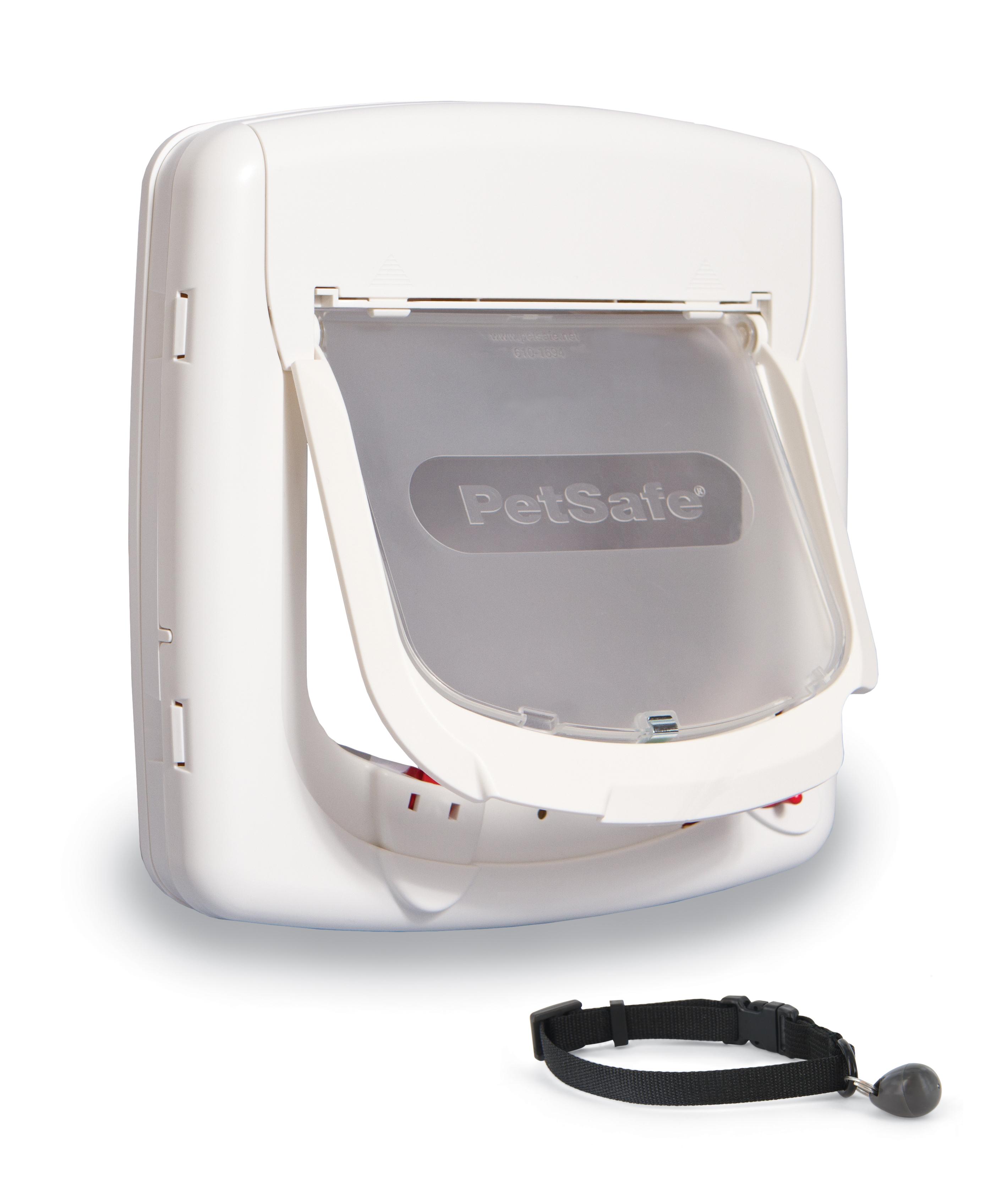 PetSafe Key 4Way Locking Cat Door, Exterior/Interior, White