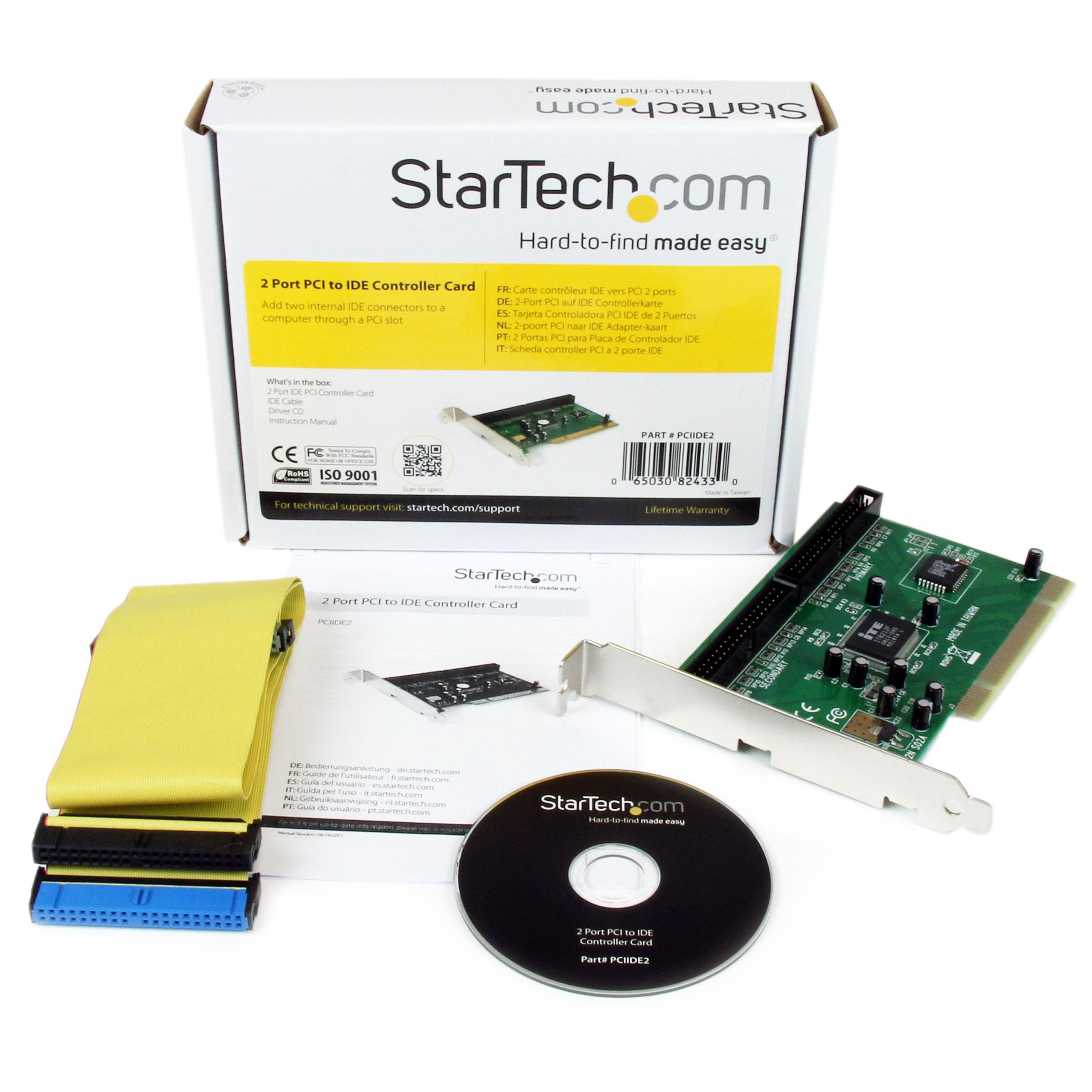 StarTech.com 2 Port PCI IDE Controller Adapter Card - 2 Channel - 133 ...