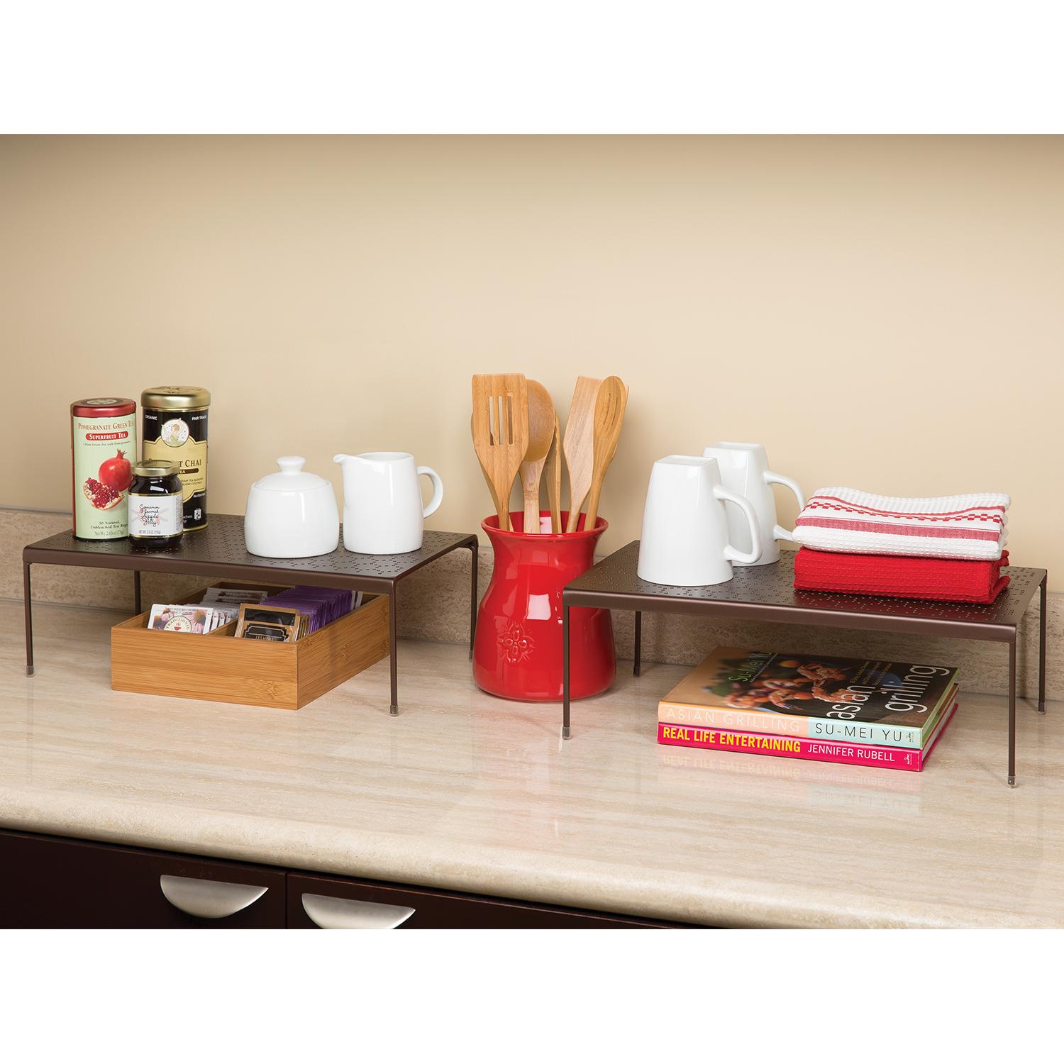 Seville Classics SHE14133 Expandable Kitchen Shelf Bronze Amazon.ca