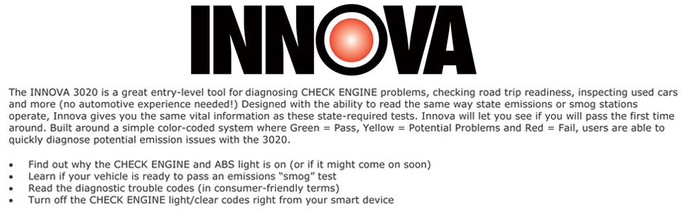 INNOVA 3020 Diagnostic Scan Tool/Code Reader for OBD2 Vehicles ...