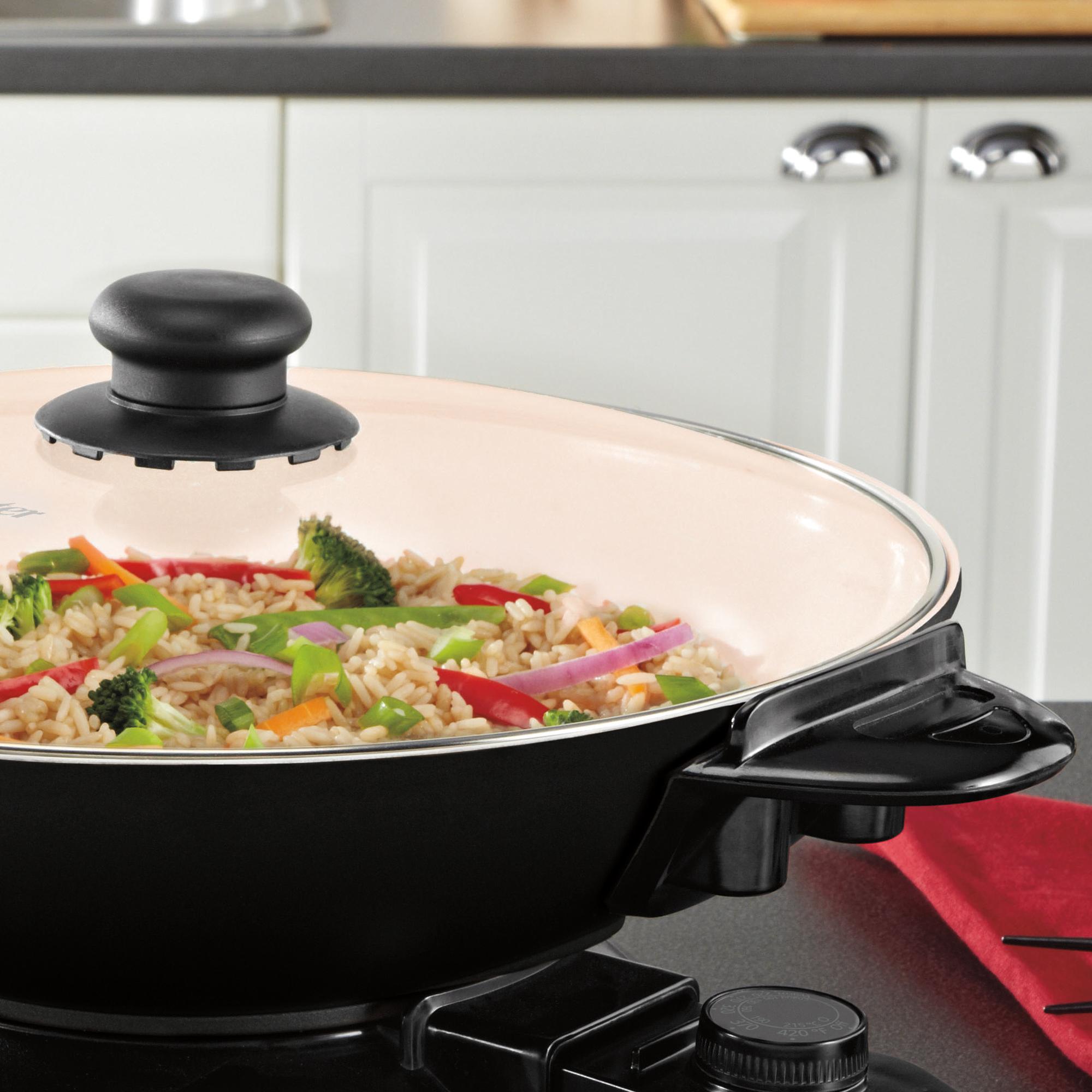Sunbeam Oster DuraCeramic Electric Wok, Black and Silver Amazon.ca Home & Kitchen