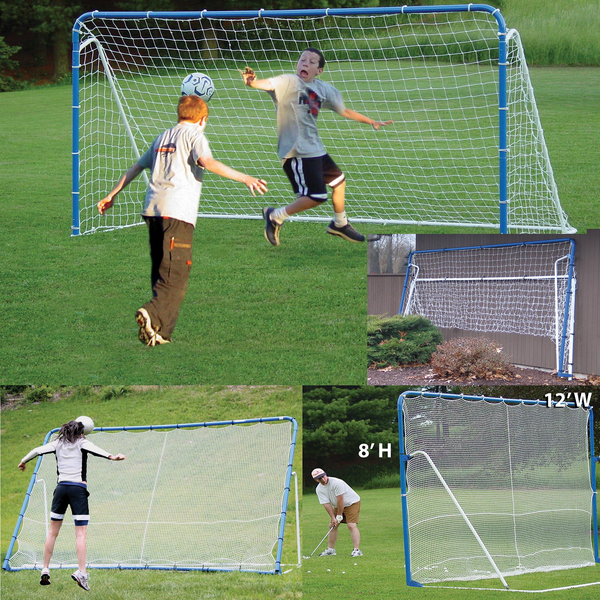 EZGoal 6in1 MultiSport Folding Tilting Backstop/Goal, Blue (Soccer