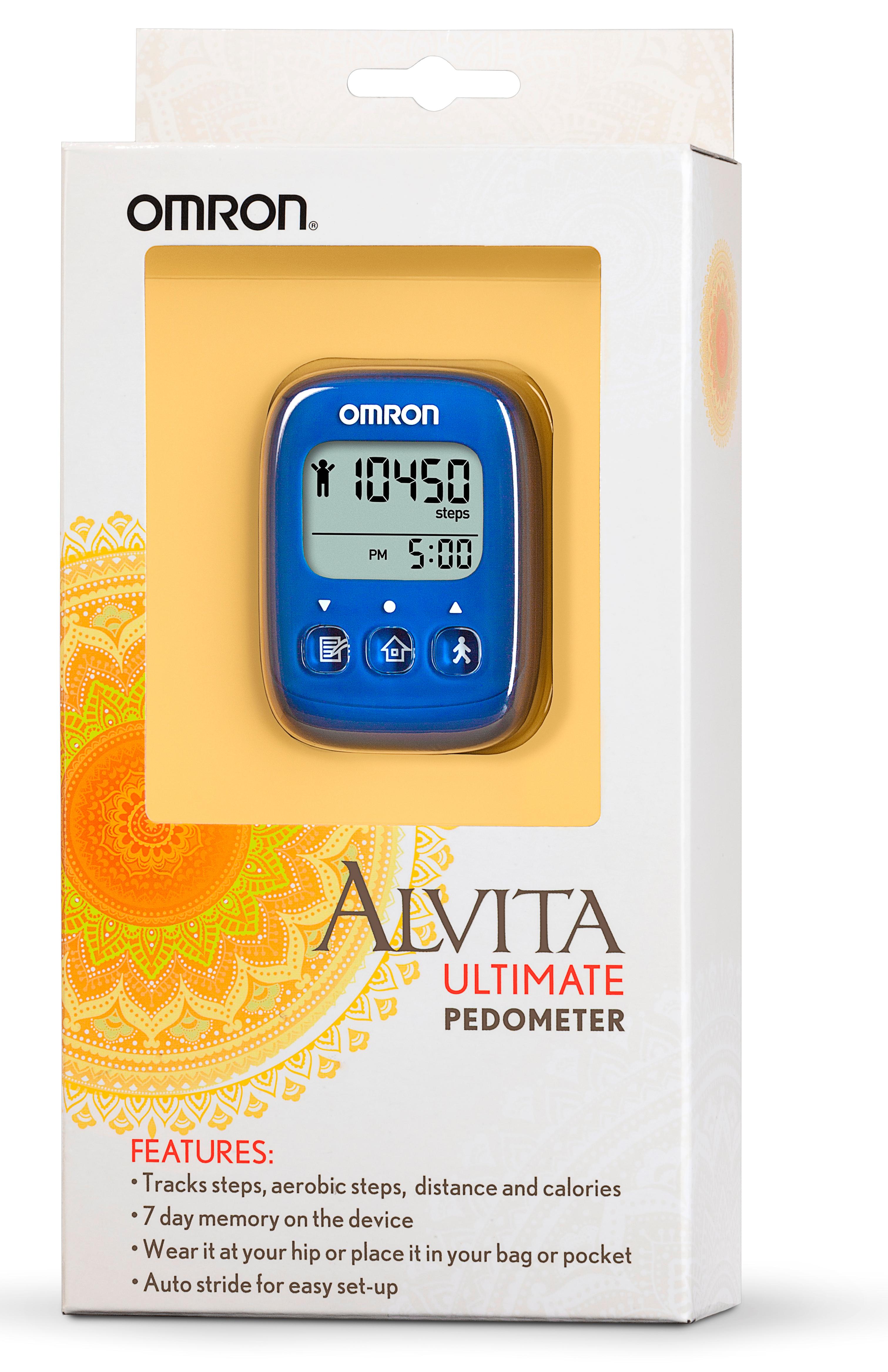 Omron HJ325 Alvita Ultimate Pedometer, Blue Amazon.ca Health