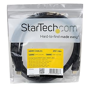 StarTech.com 6 ft High Speed HDMI Cable – Ultra HD 4k x 2k HDMI Cable ...