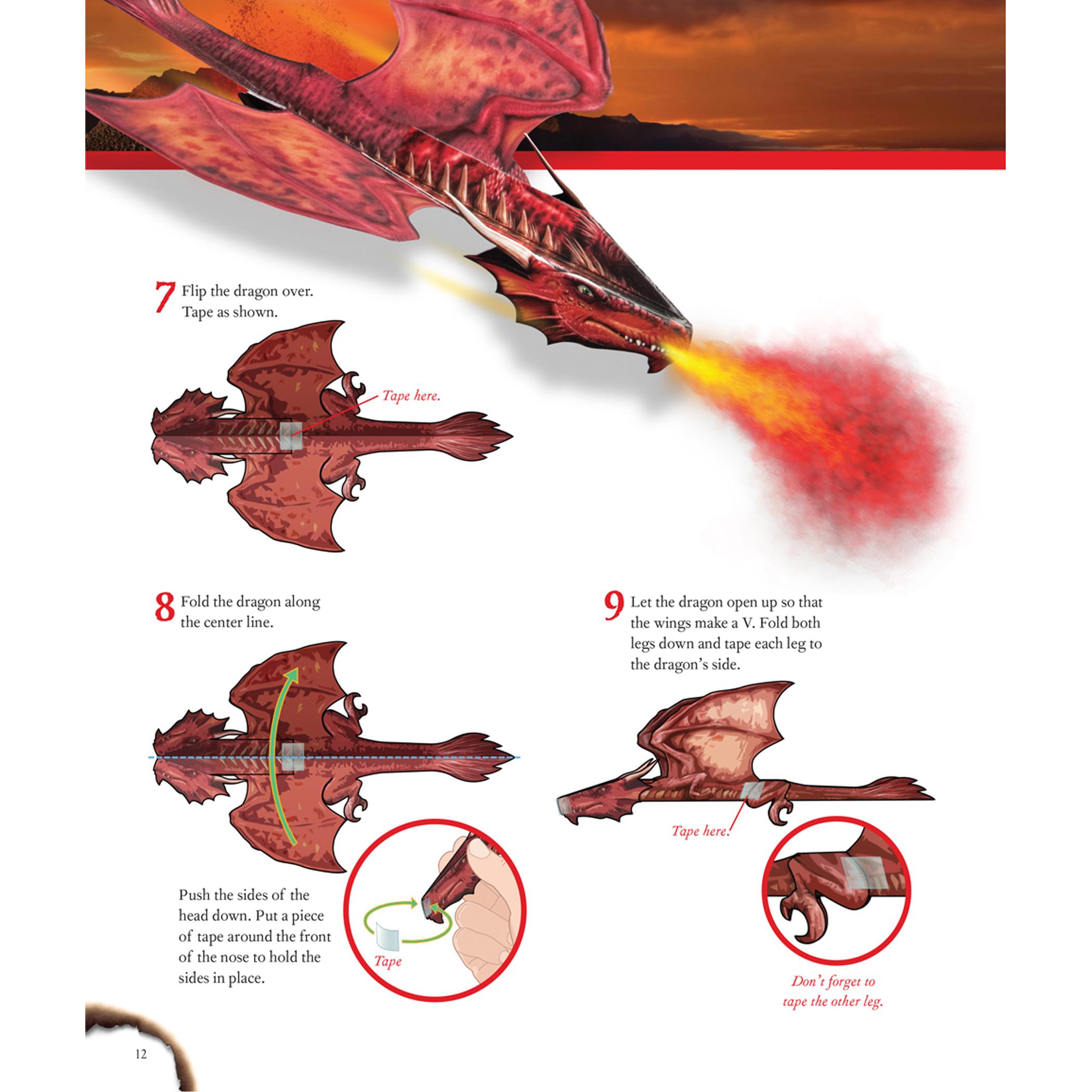 Paper Flying Dragons: Make 12 Dragons &amp; Send Them Soaring, Drawing ...