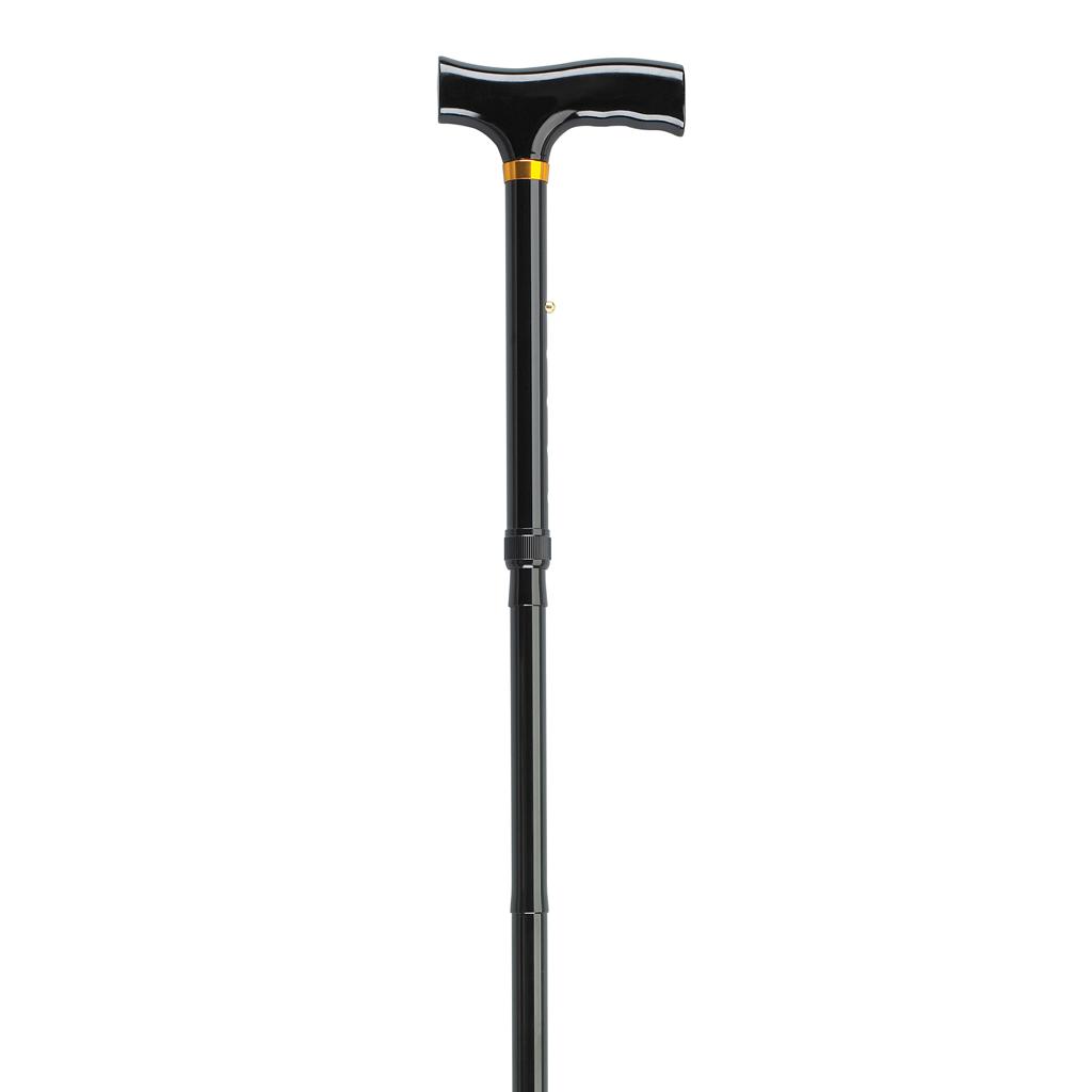 Drive Medical Designer Folding Cane with T Handle, Black, 1 Count