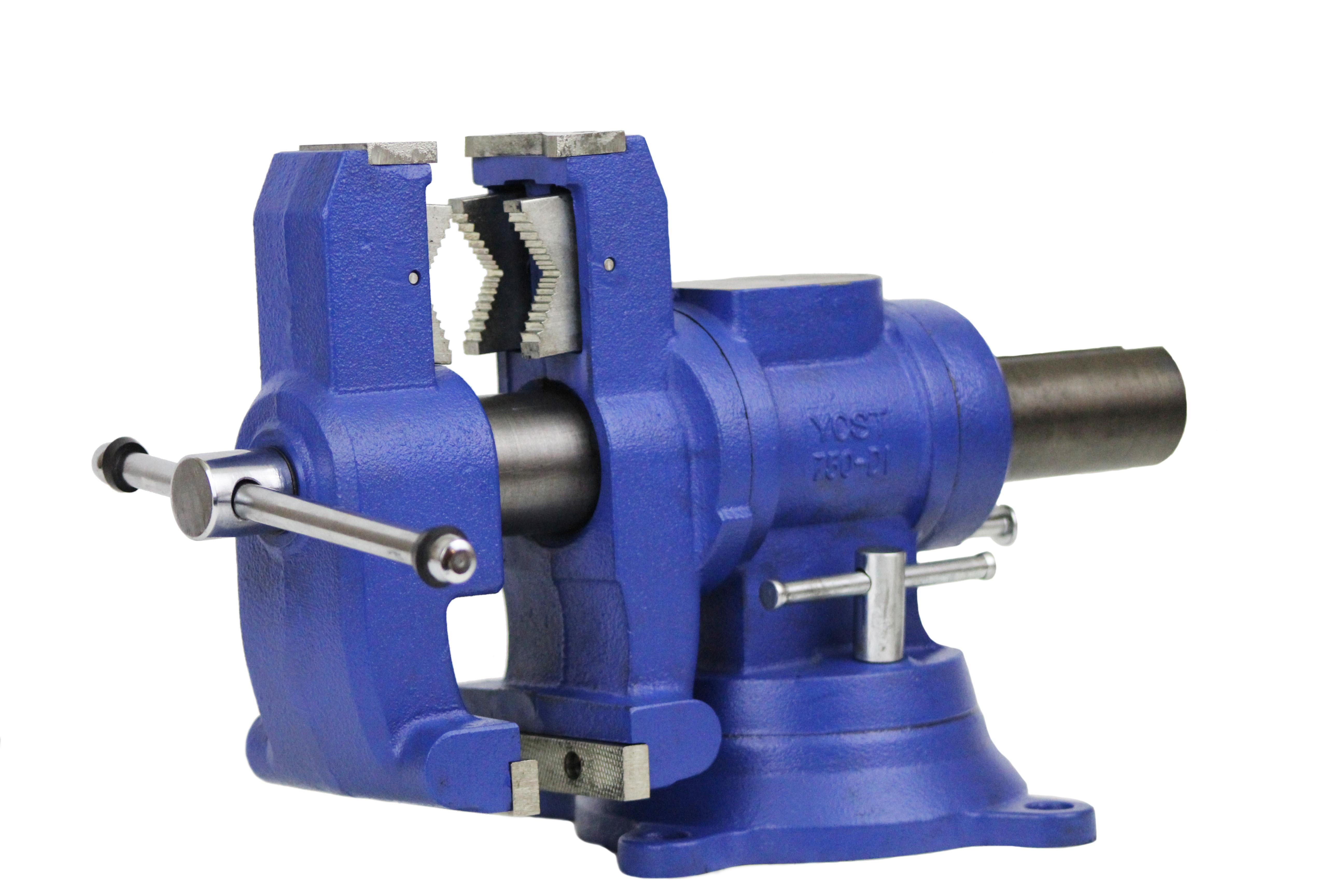 Yost Vises 750DI 5Inch HeavyDuty MultiJaw Rotating Combination Pipe