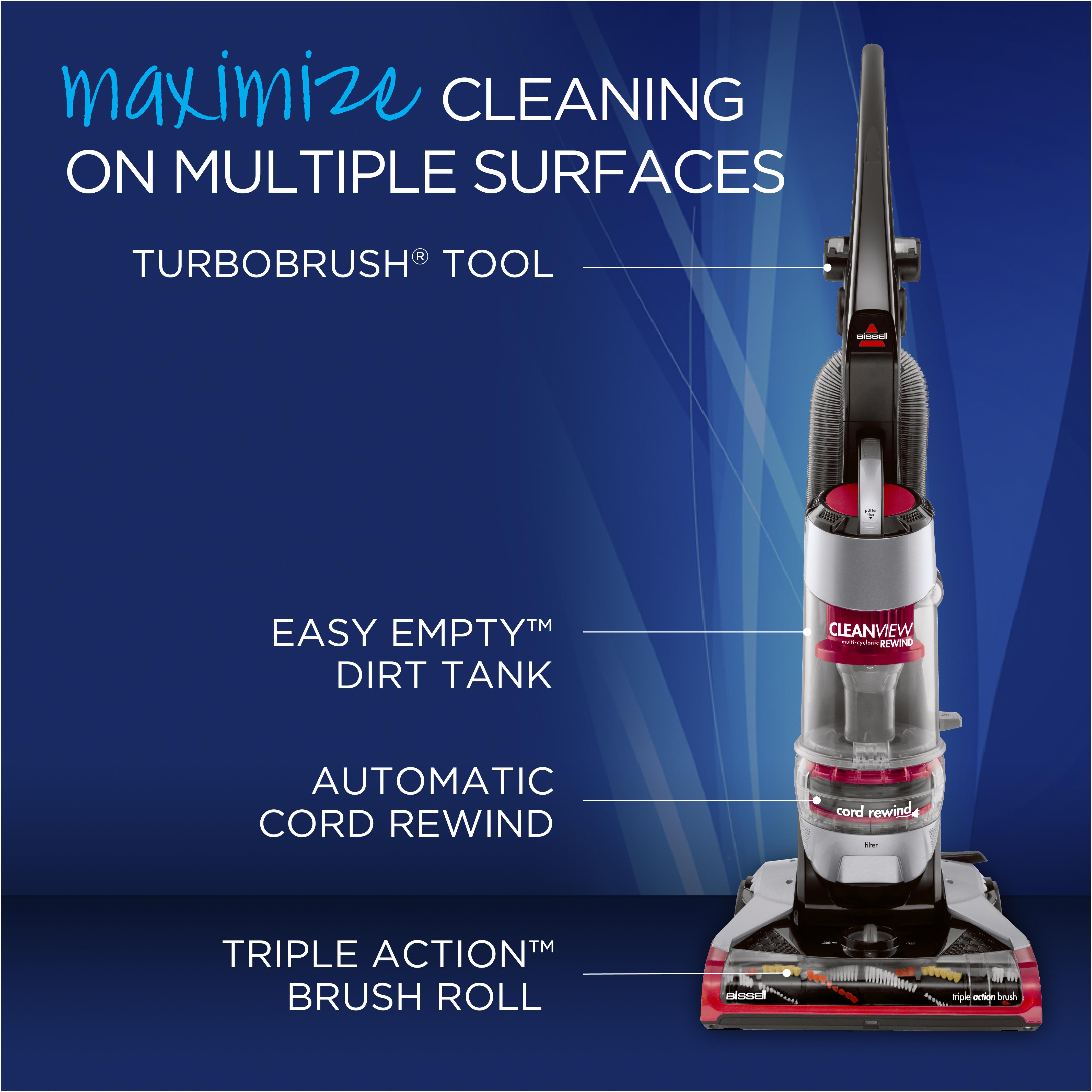 BISSELL CleanView Plus Rewind Bagless Upright Vacuum with Triple Action