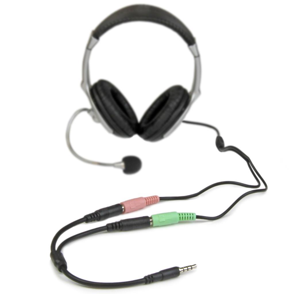 Startech.Com MUYHSMFF Muyhsmff 3.5 mm 4-Pin to 2X 3-Pin 3.5 mm Headset Splitter Adapter-M/F 