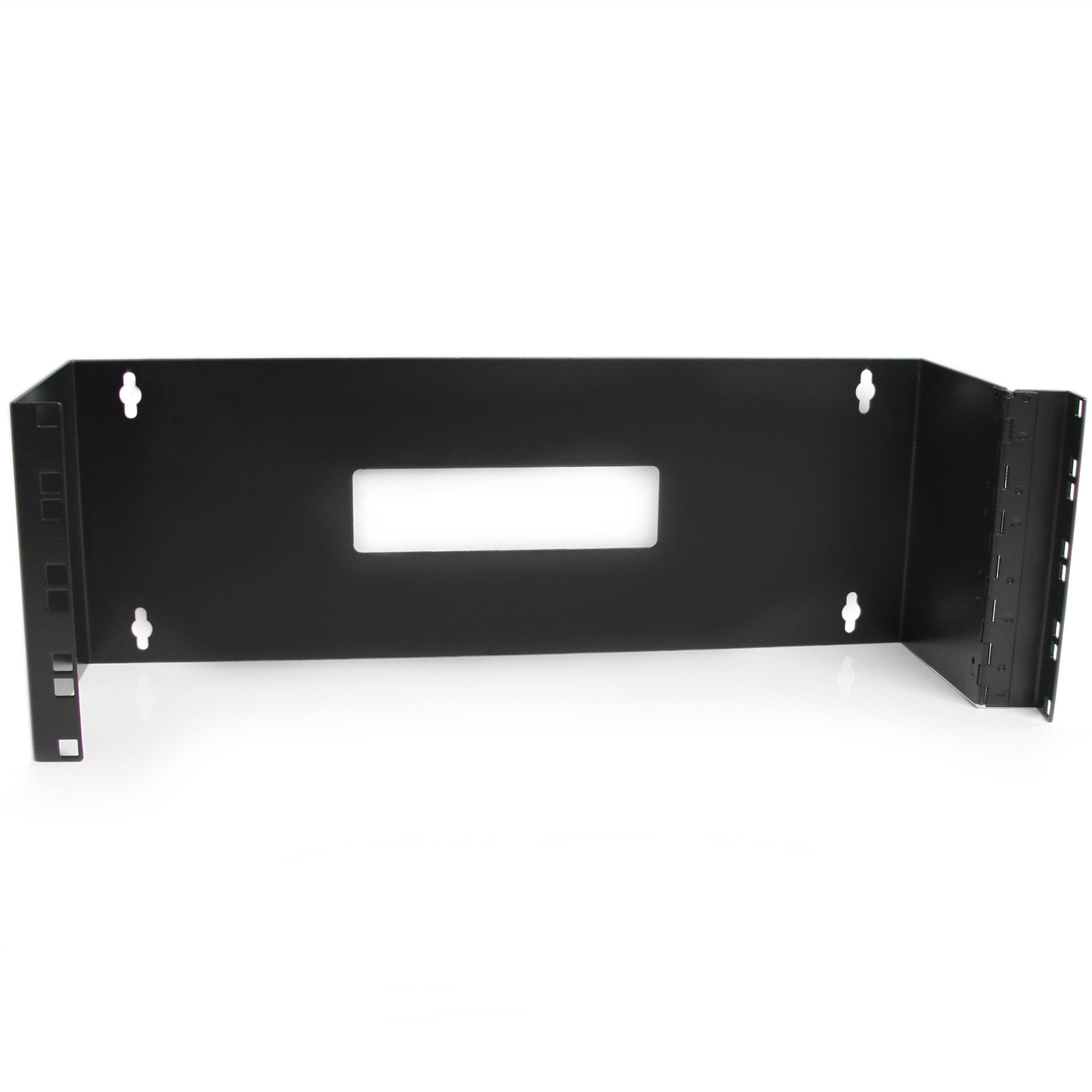 4U Hinged Wall Mount Patch Panel Bracket 6 inch Deep