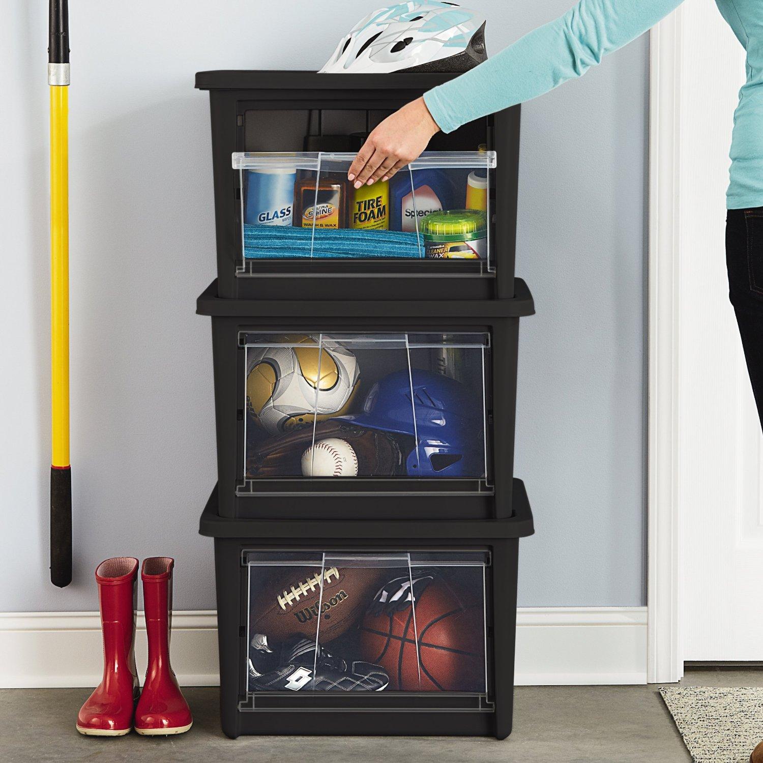 Rubbermaid 1865232 AllAccess Storage Single Tote, Large, Turquoise