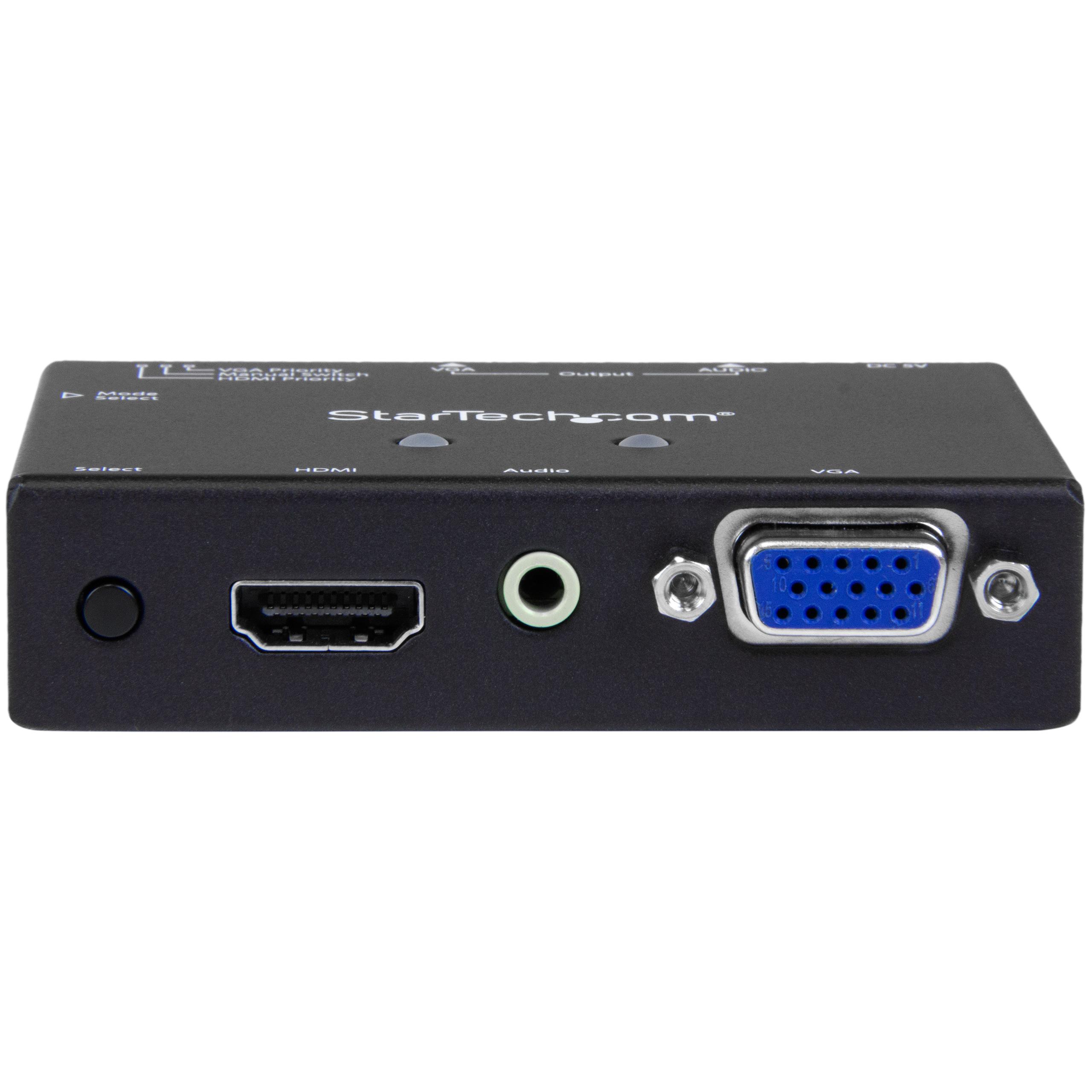 StarTech 2x1 VGA Plus HDMI to VGA Converter Switch with Priority ...