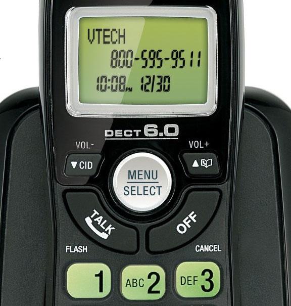 Vtech Dect 6.0 Single Handset Cordless Phone with Caller ID, Green