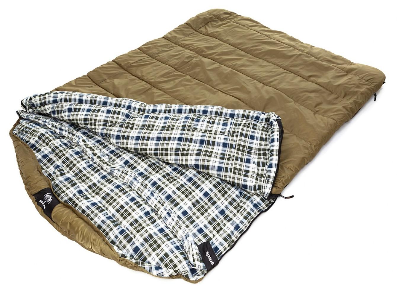 Grizzly 2 Person +0 Degree Rip Stop Sleeping Bag, Olive Amazon.ca