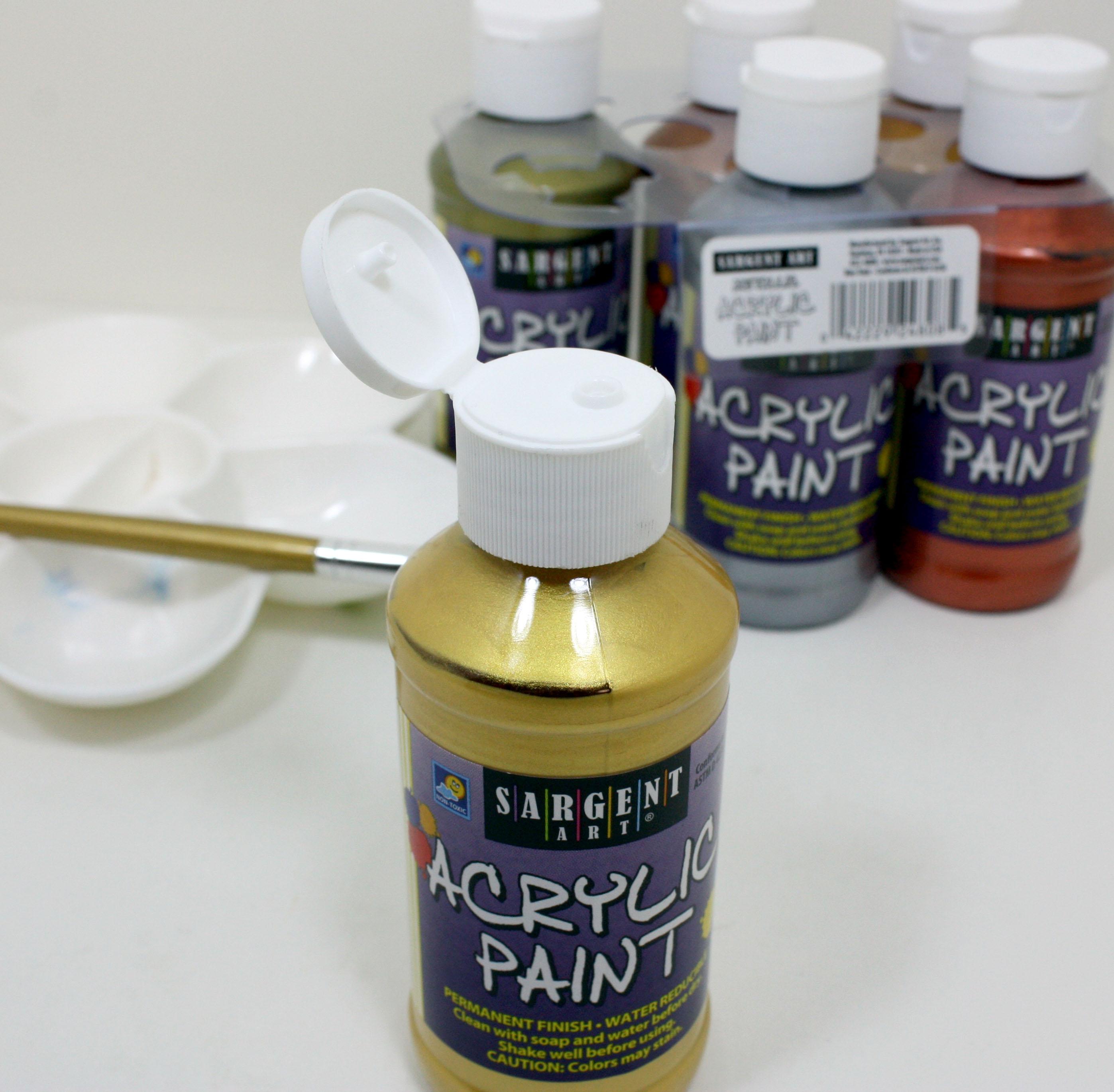 Sargent Art 224808 6 Pack 4Ounce Metallic Acrylic Paint Set Amazon