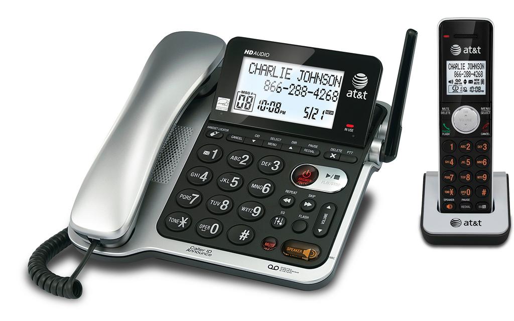 AT&T Dect 6.0 2Handset Phone System with HD Audio, PTT