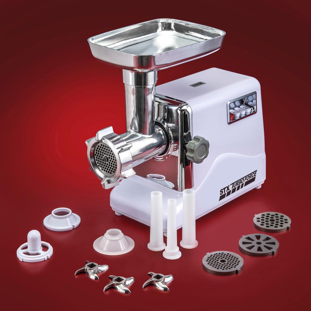 STX INTERNATIONAL Turboforce Model STX3000TF Electric Meat Grinder with 3 Speeds, 3 Cutting