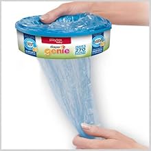 diaper pail refill bags, diaper pail freshener, diapers, huggies, pampers, diaper wipes, genie