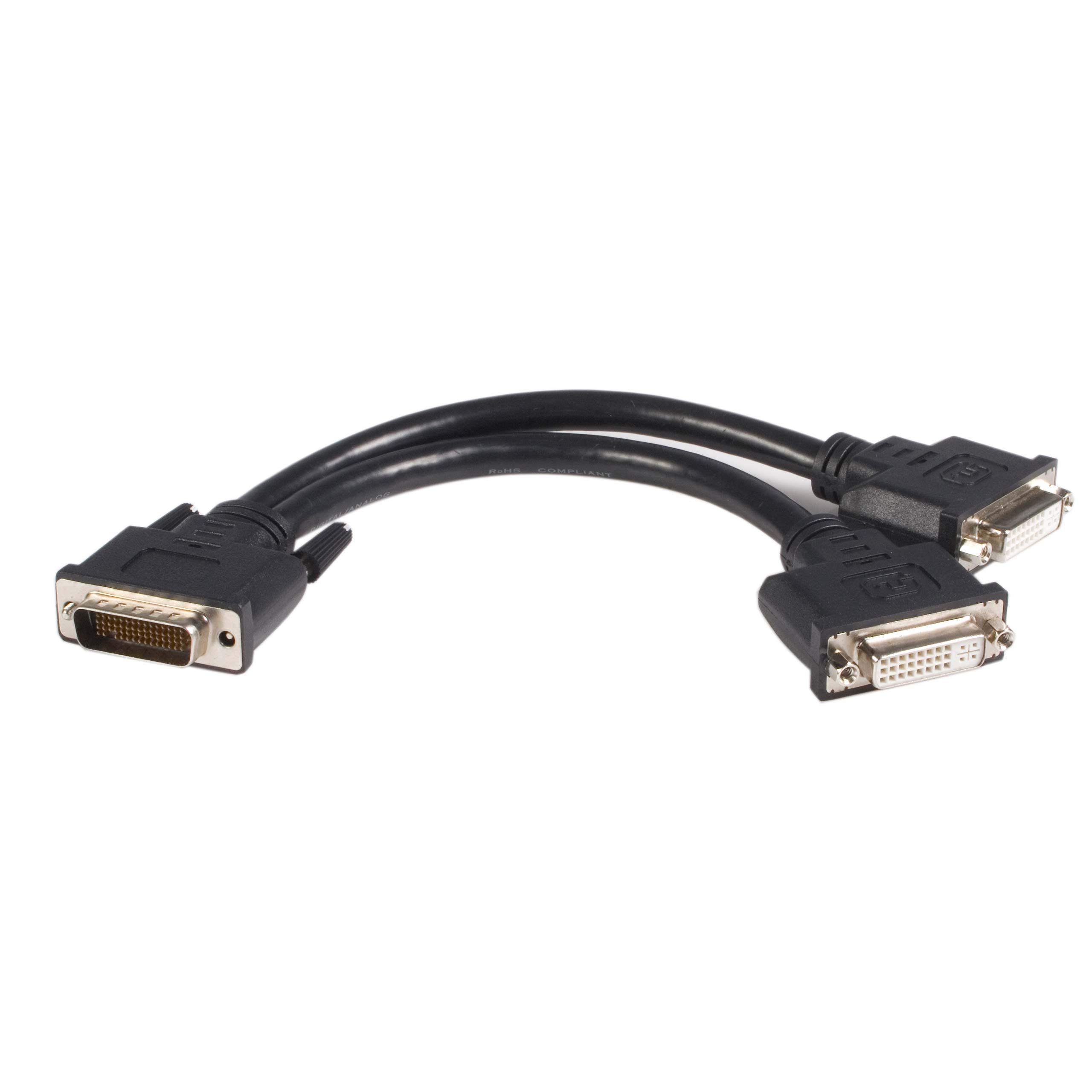 DMS 59 to Dual DVI I 8in DMS 59 to 2X DVI Y Cable