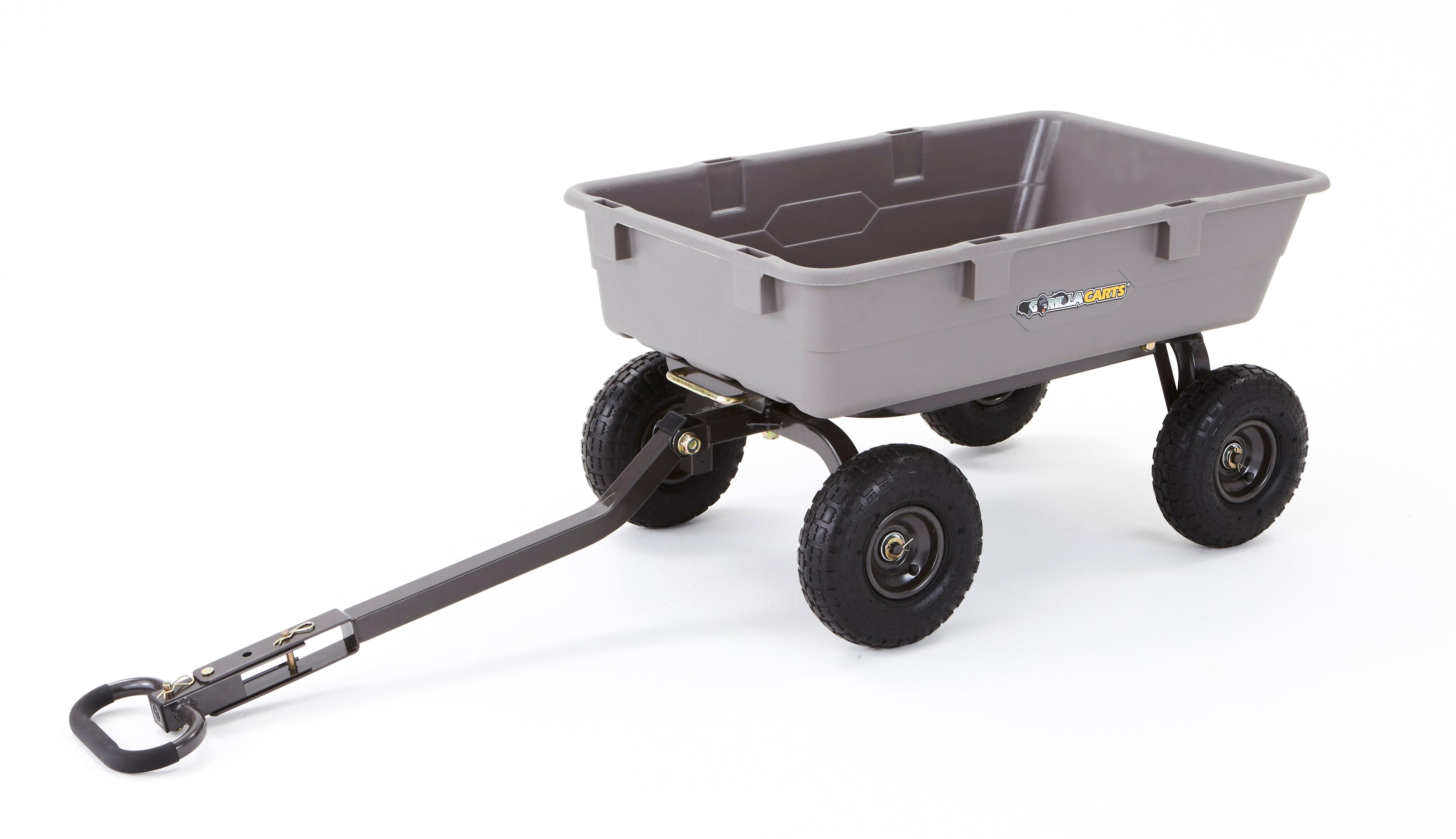 Gorilla Carts Poly Garden Dump Cart with Steel Frame and 10