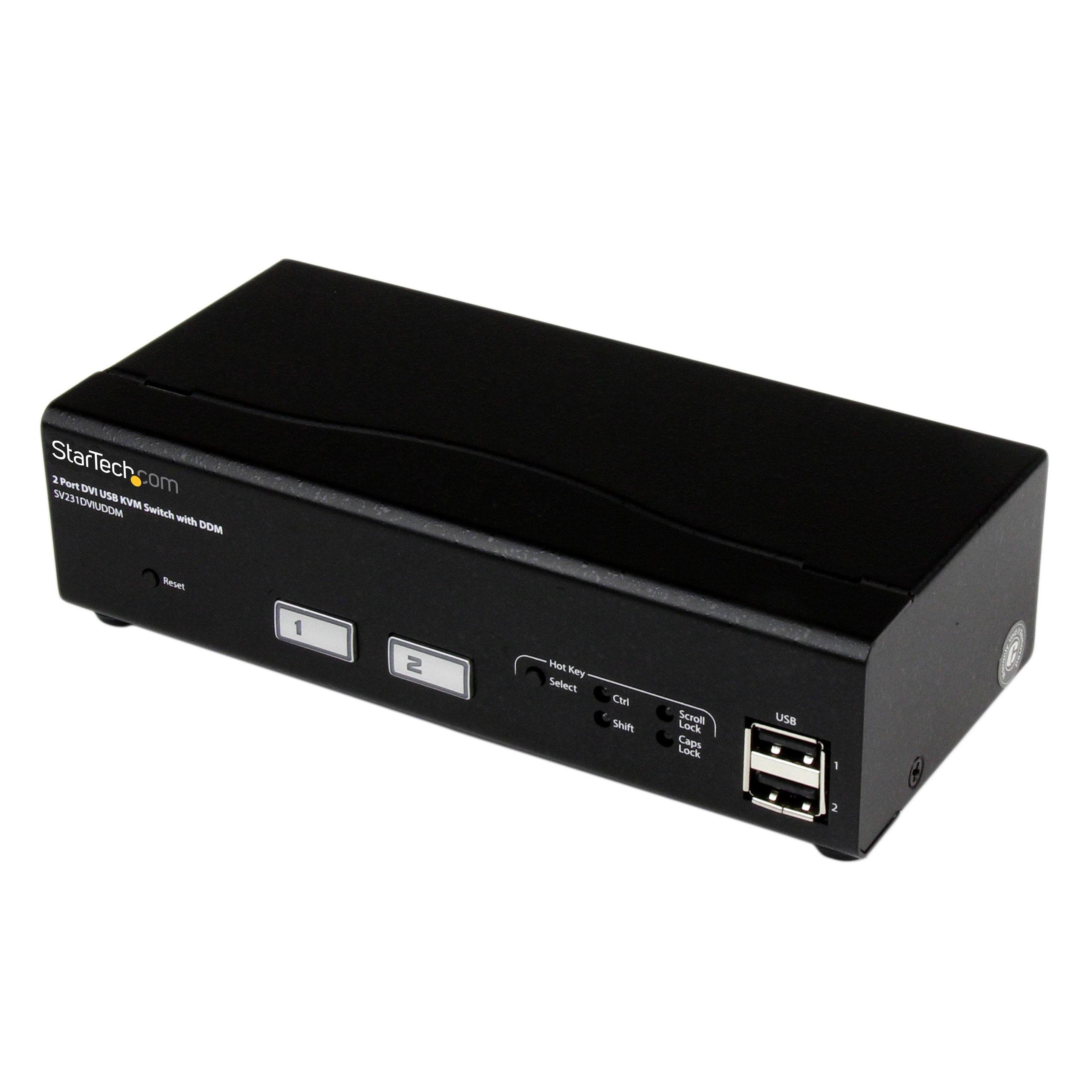 4 Port Professional VGA USB KVM Switch with Hub 1U Rack