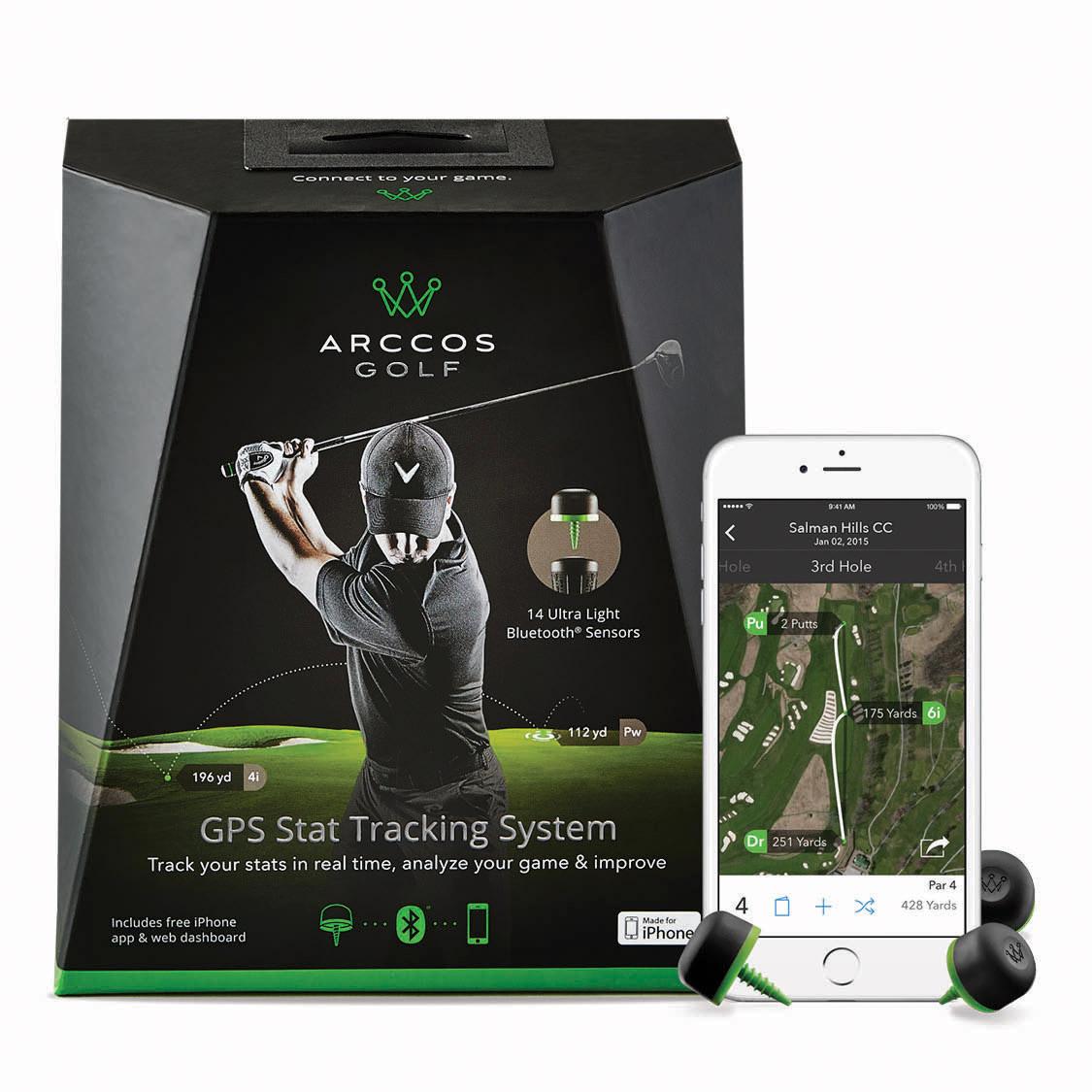 Arccos Golf Performance Tracking System, GPS + Shot Tracking + Tour