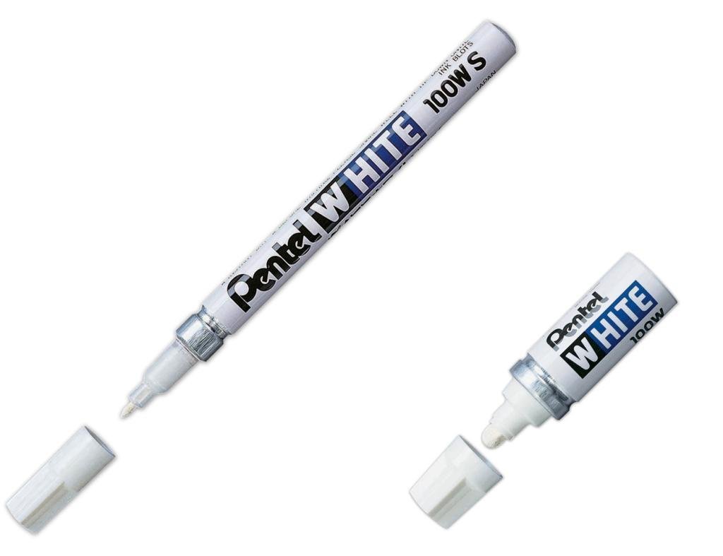 Pentel Permanent Marker, White, Fine Point, 1Pack (100WS) Amazon.ca