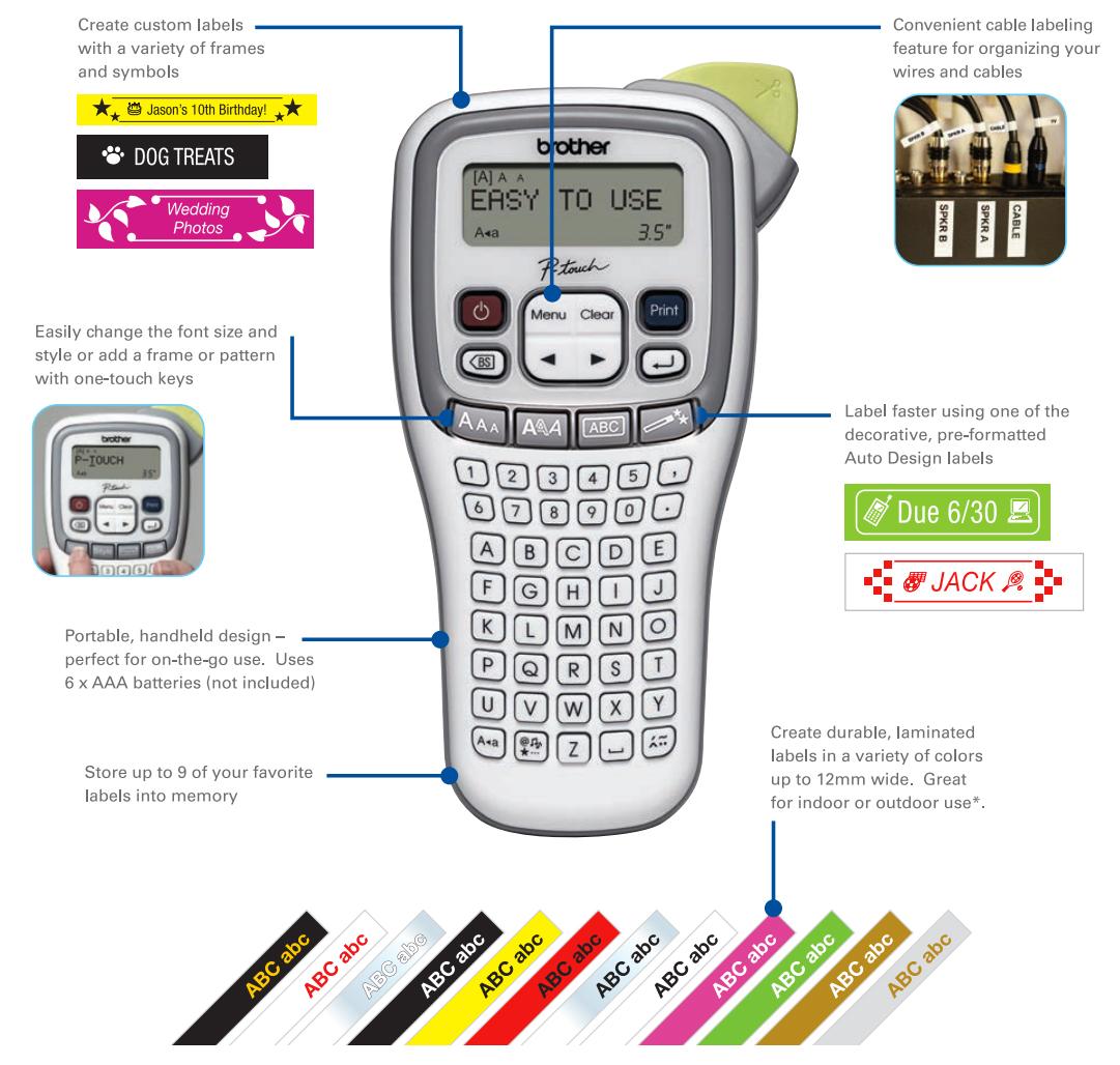 Brother PTH100 Easy Handheld Label Maker Amazon.ca Office Products