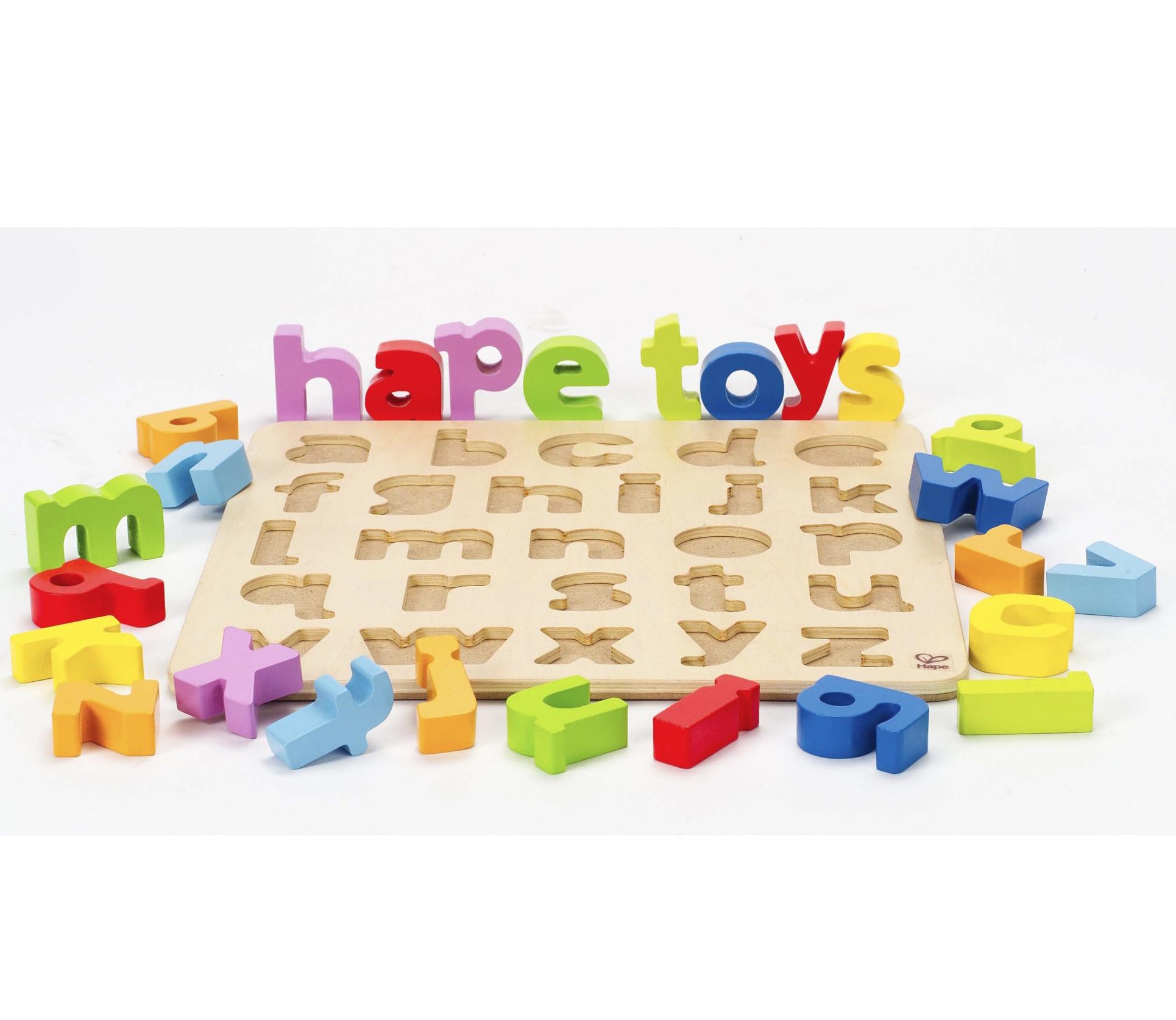 Hape ABC Matching Toddler Wooden Peg Puzzle, Pegged Puzzles Amazon Canada