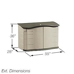 Rubbermaid 3748 Horizontal Storage Shed, 18-Cubic Ft ...