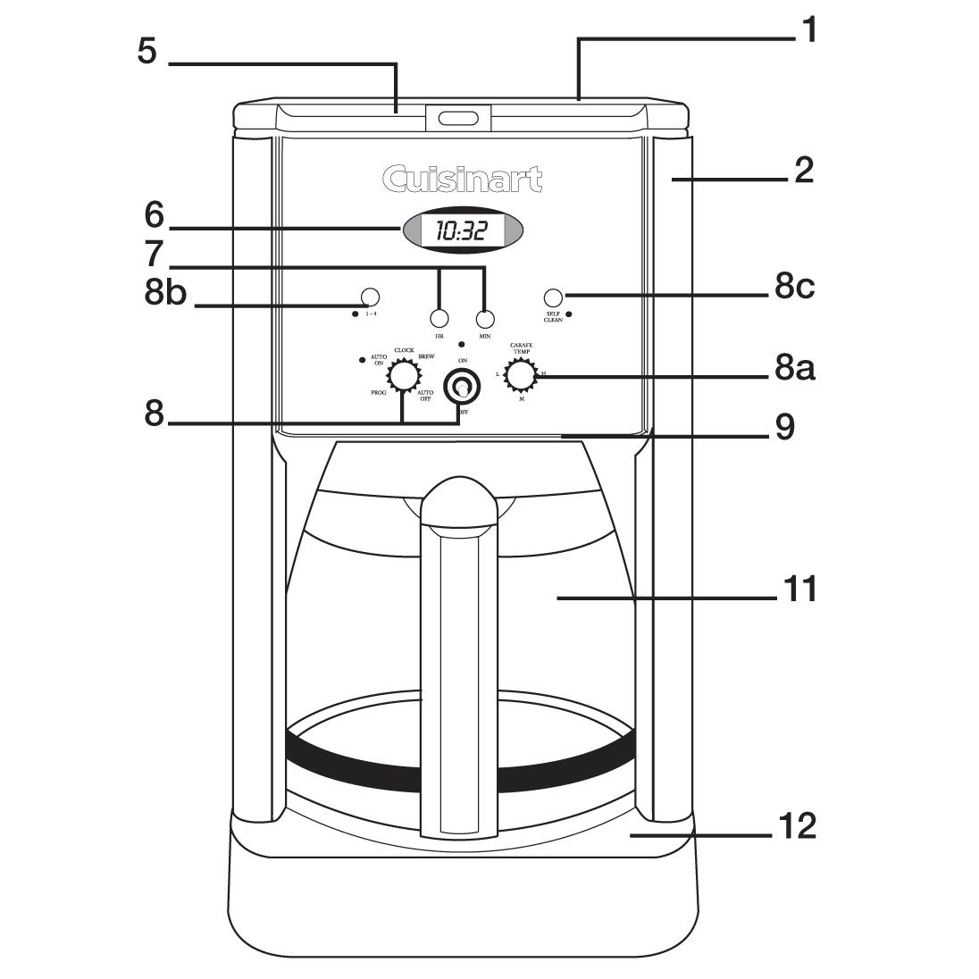 Cuisinart DCC1200C Brew CentralTM 12Cup Programmable Coffeemaker
