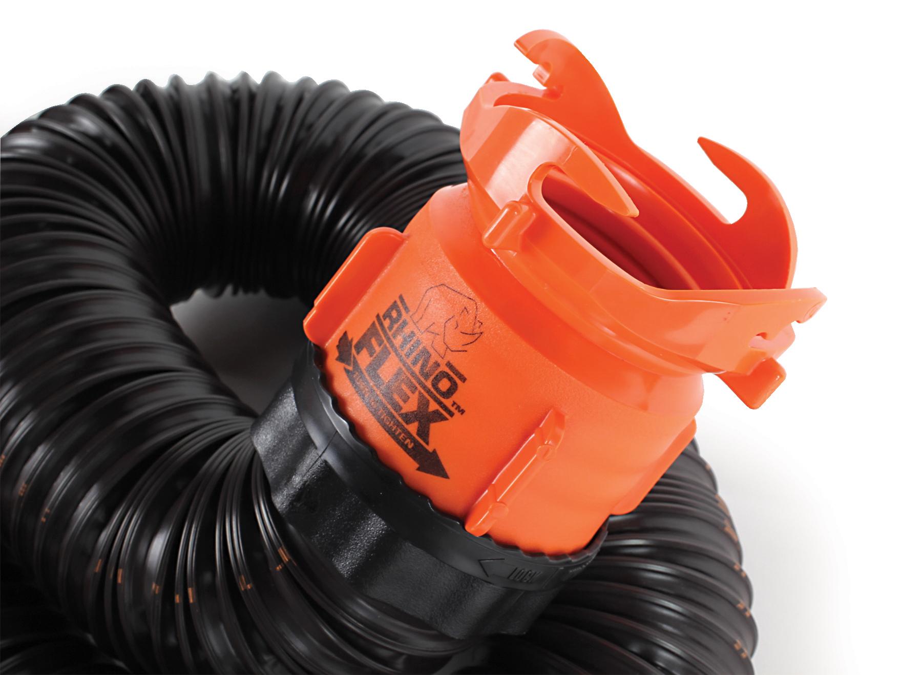 Camco RhinoFLEX 10ft RV Sewer Hose Extension Kit with Swivel Fitting