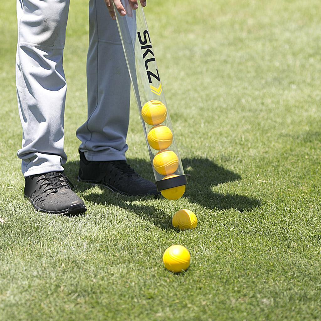 SKLZ Thunder Bolt Dual Wheel Practice Ball Pitching Machine, Pitching