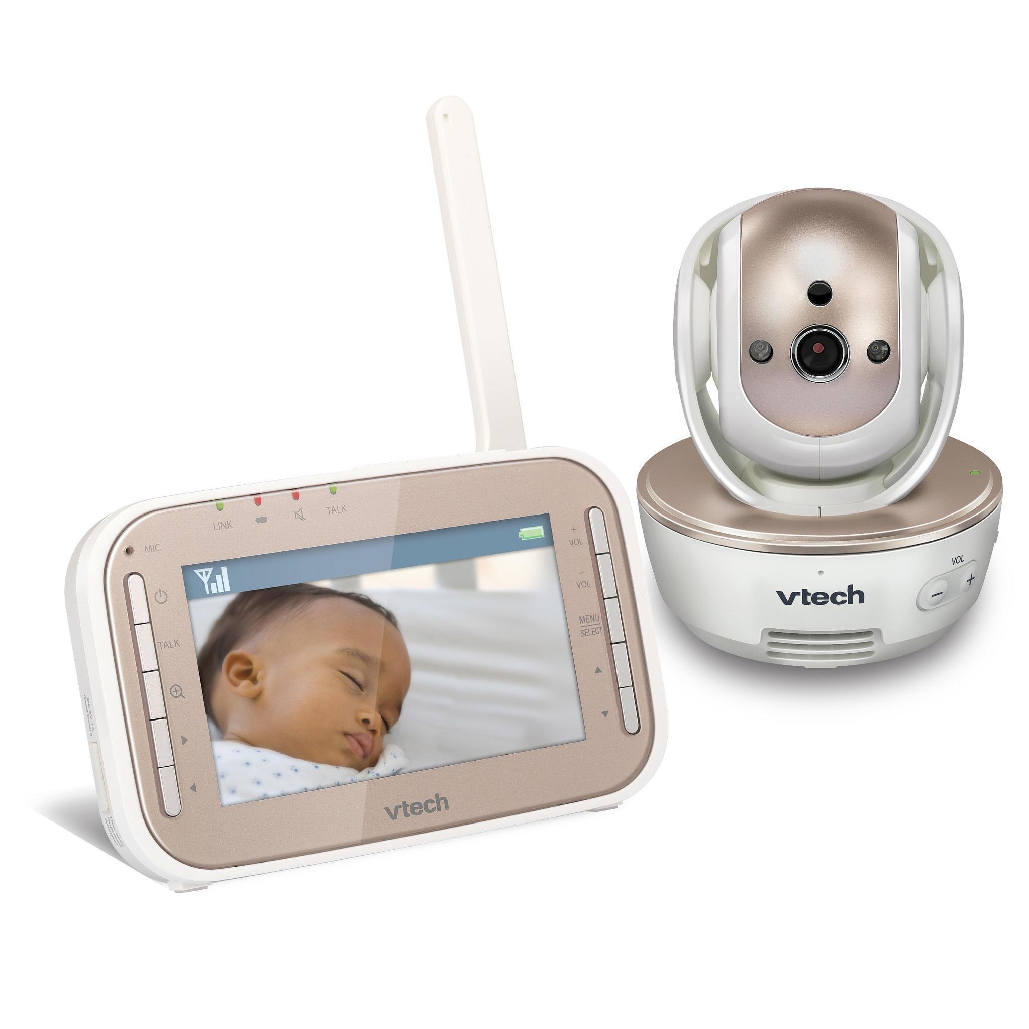 VTech VM343 Safe and Sound Pan and Tilt Video Baby Monitor with Night