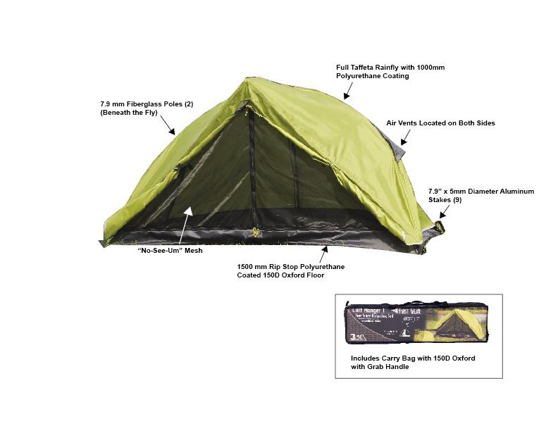 Texsport First Gear Single One Person Three Season Backpacking Tent