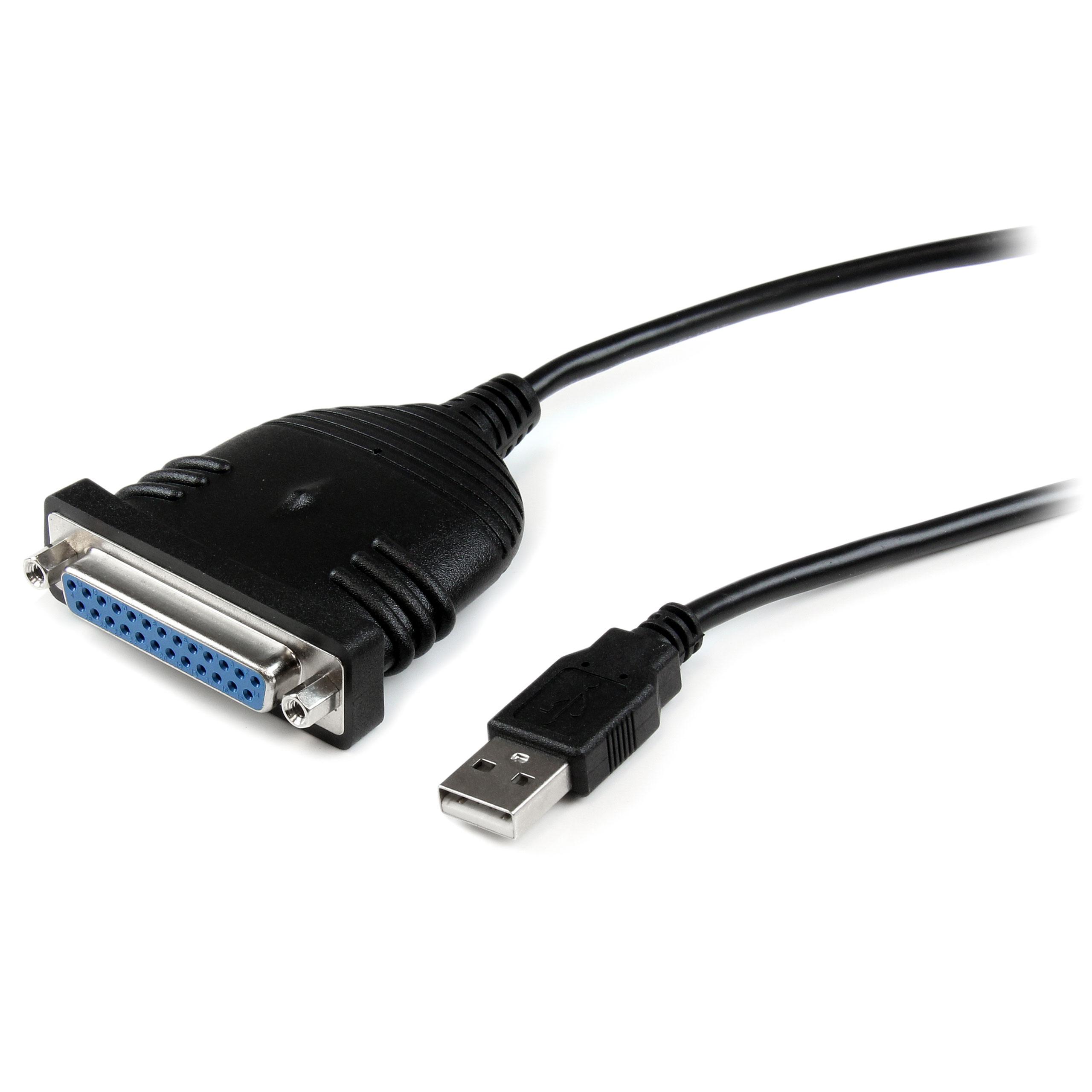 StarTech.com 6 ft / 2m USB to DB25 Parallel Printer Adapter Cable - 2 ...