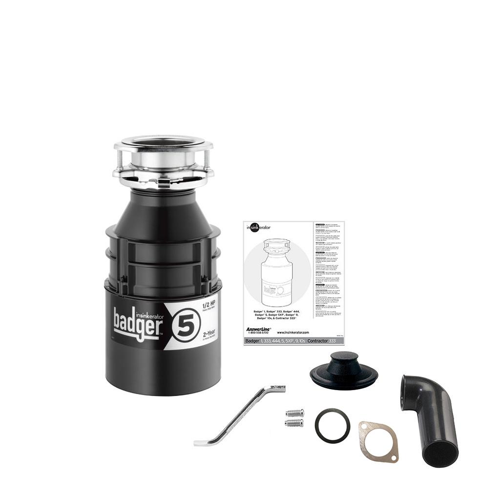 InSinkErator Badger 5 1/2 HP Household Food Waste Disposer, Garbage