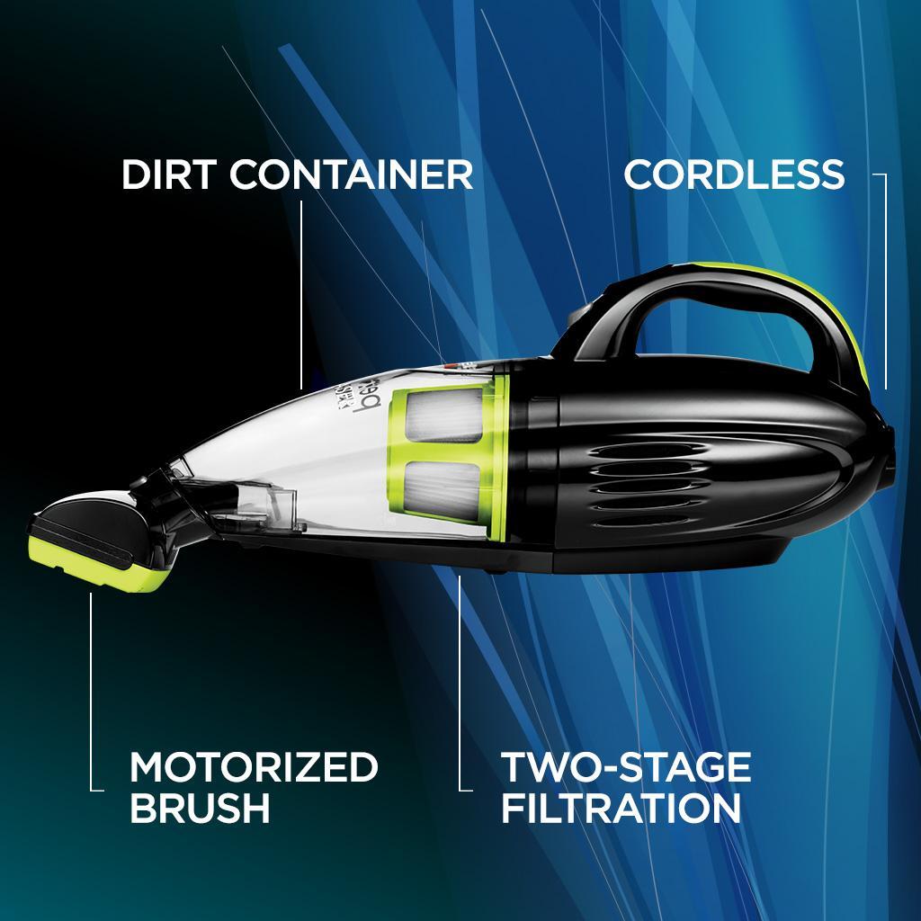 Bissell 1782C Pet Hair Eraser Cordless Hand Vacuum, Black/Lime Amazon